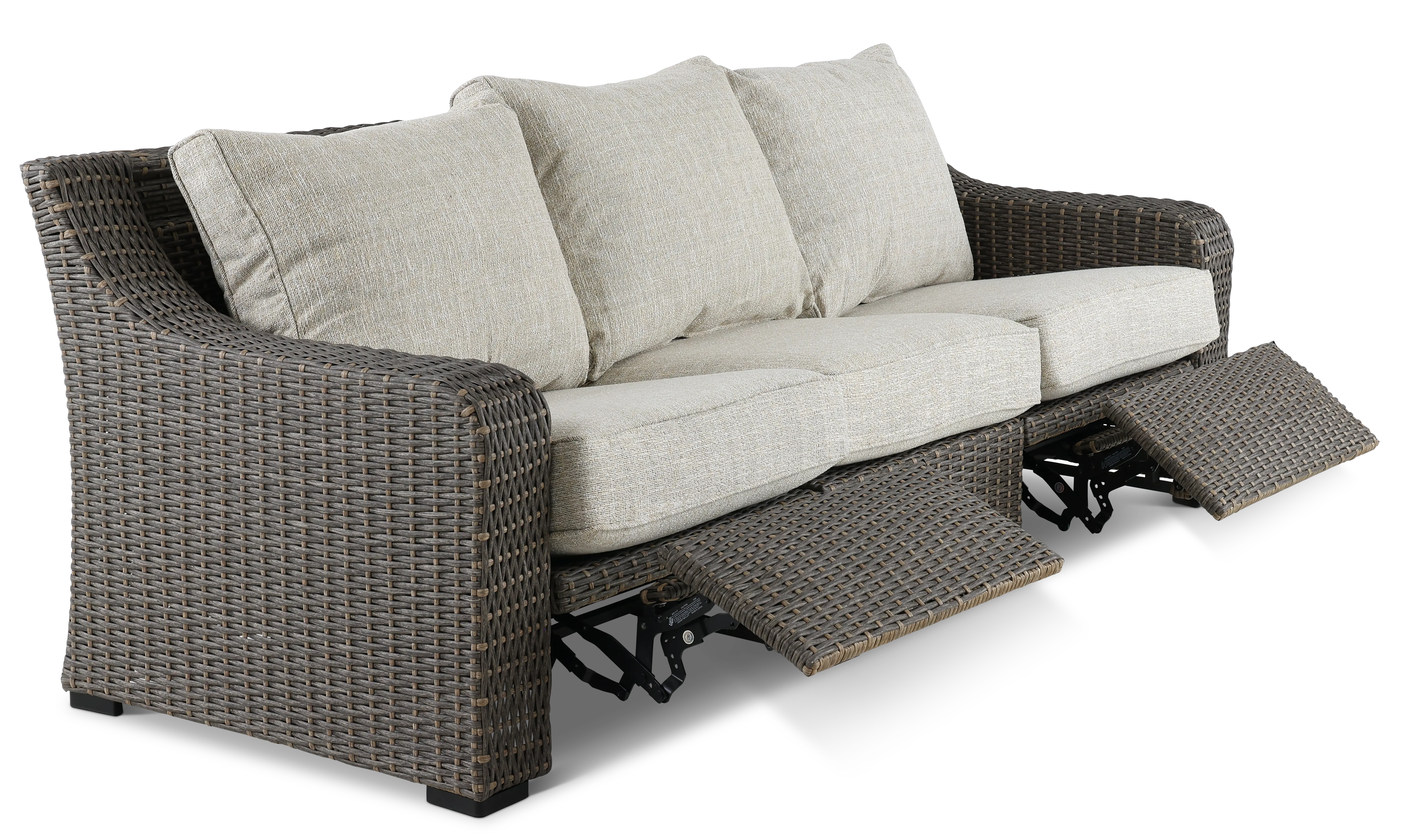 Lemans Brown Patio Sofa with Motion-12