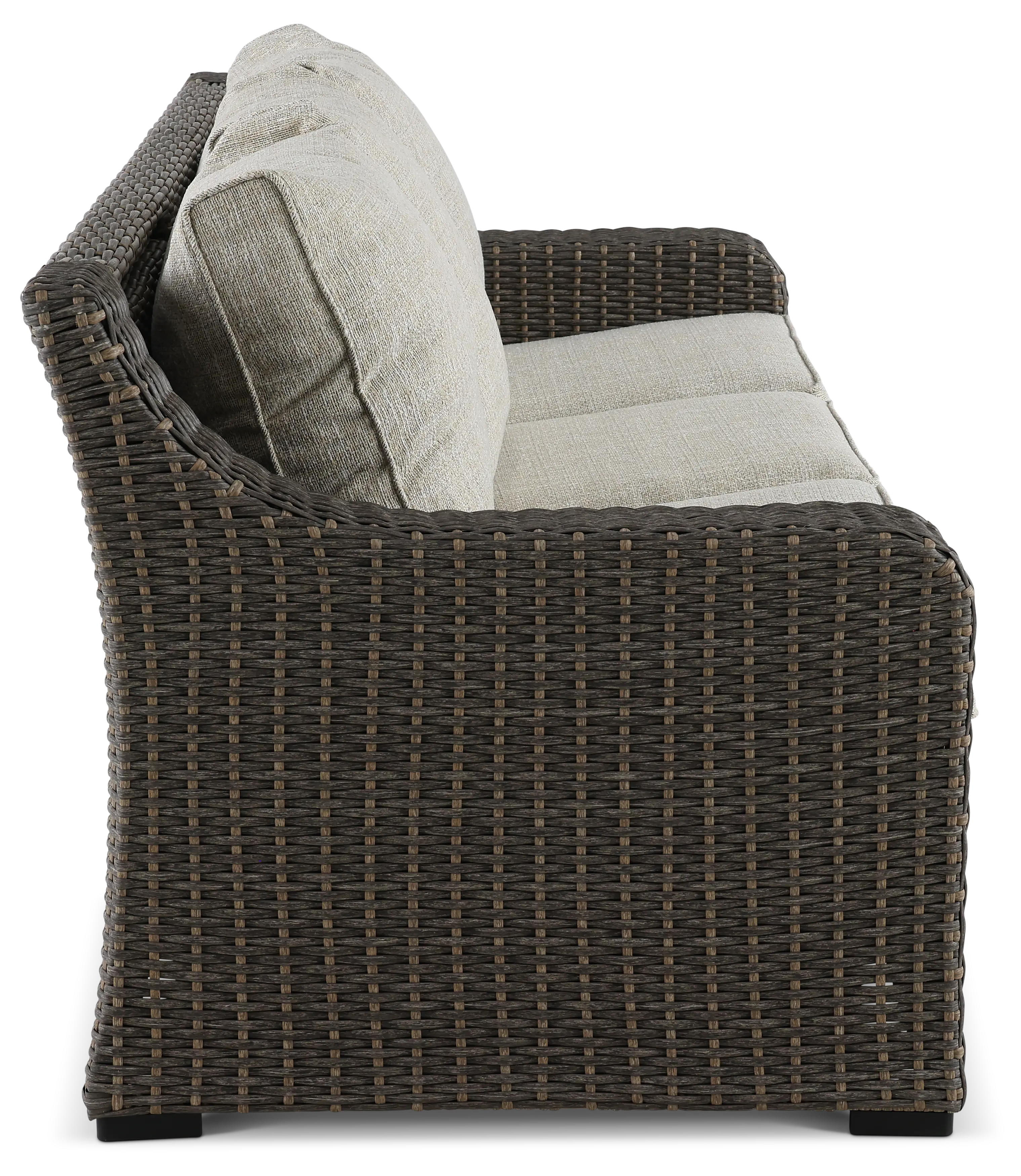 Lemans Brown Patio Sofa with Motion-13