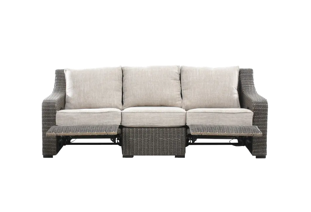 Lemans Brown Patio Sofa with Motion-6