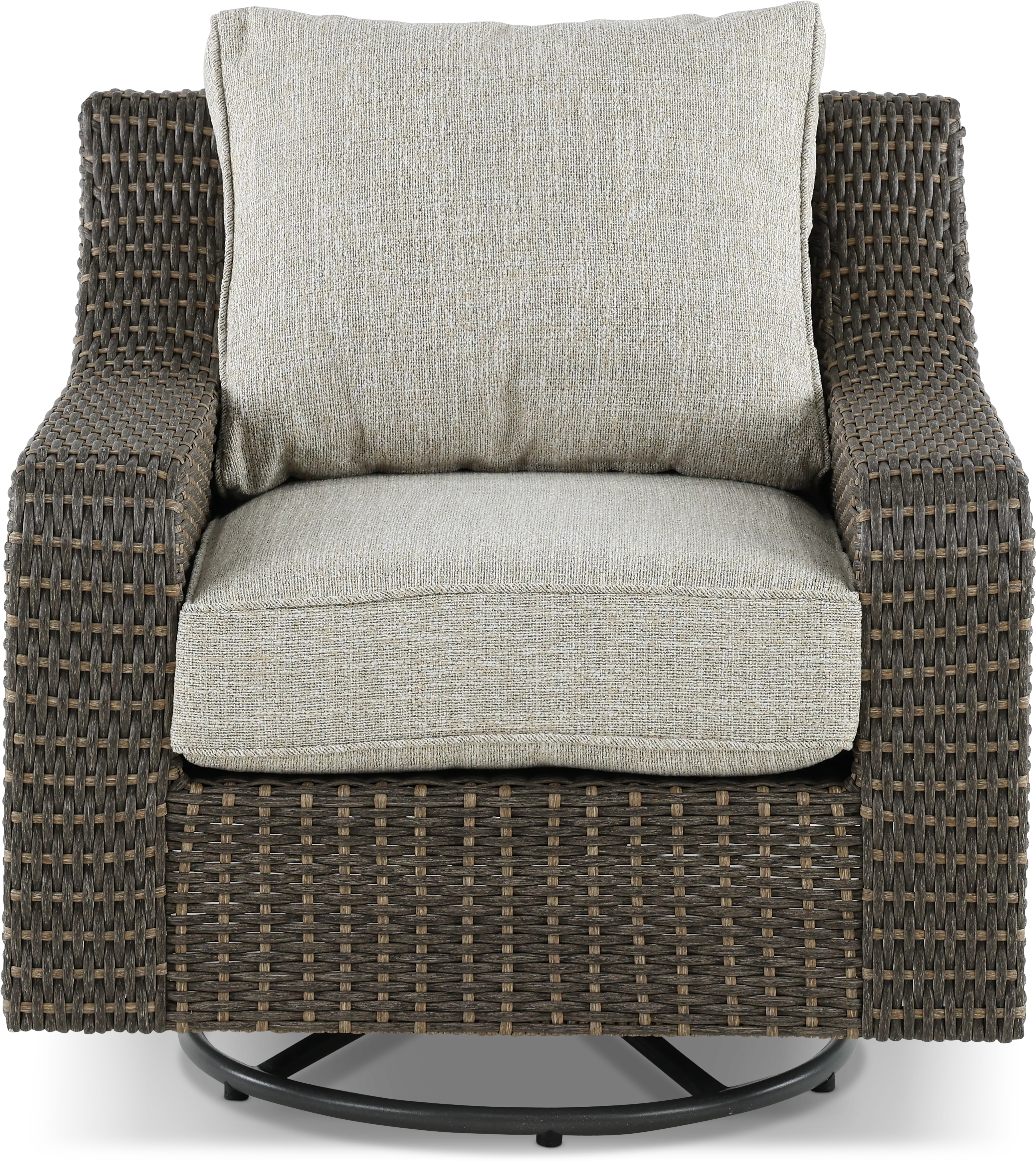 Lemans Beige Wicker Patio Chair-4