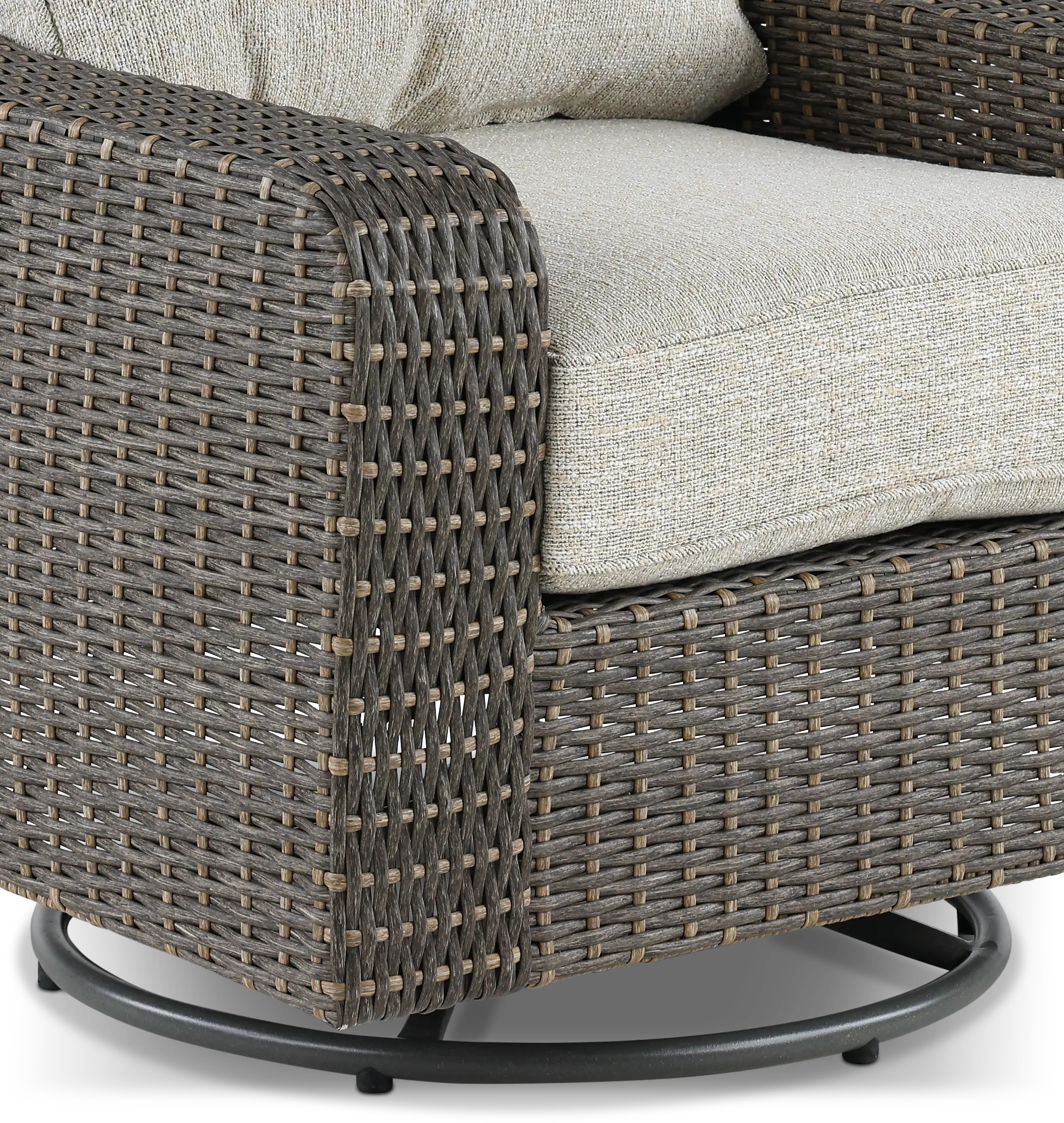 Lemans Beige Wicker Patio Chair-9