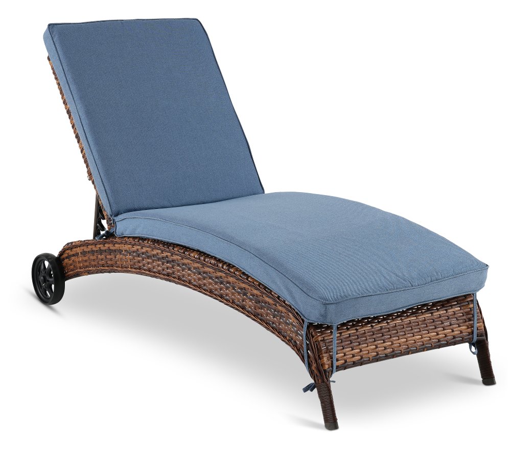 Appia Light Blue Patio Chaise Lounge