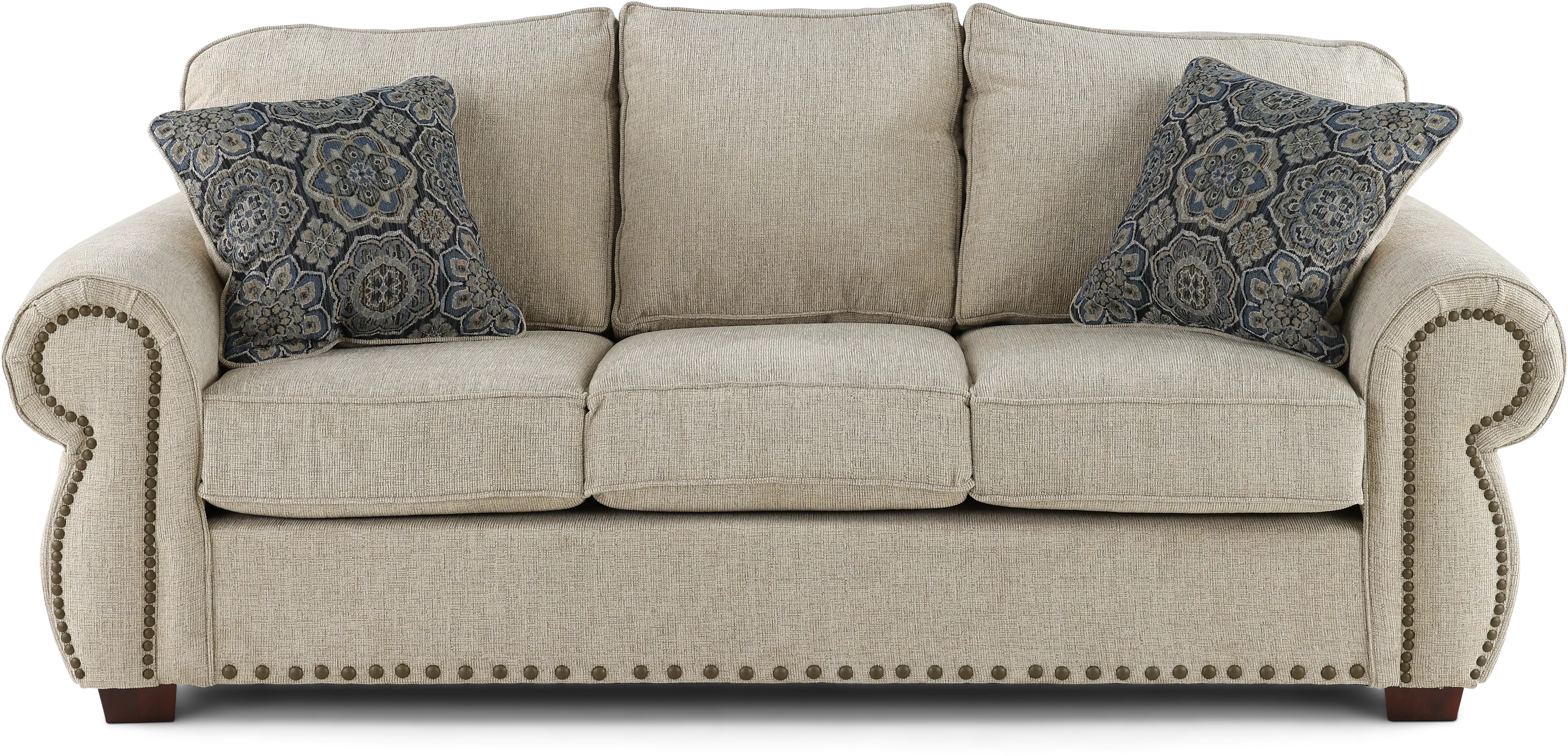SOUSOF/DYSCAN Southport Canvas Tan Sofa-1