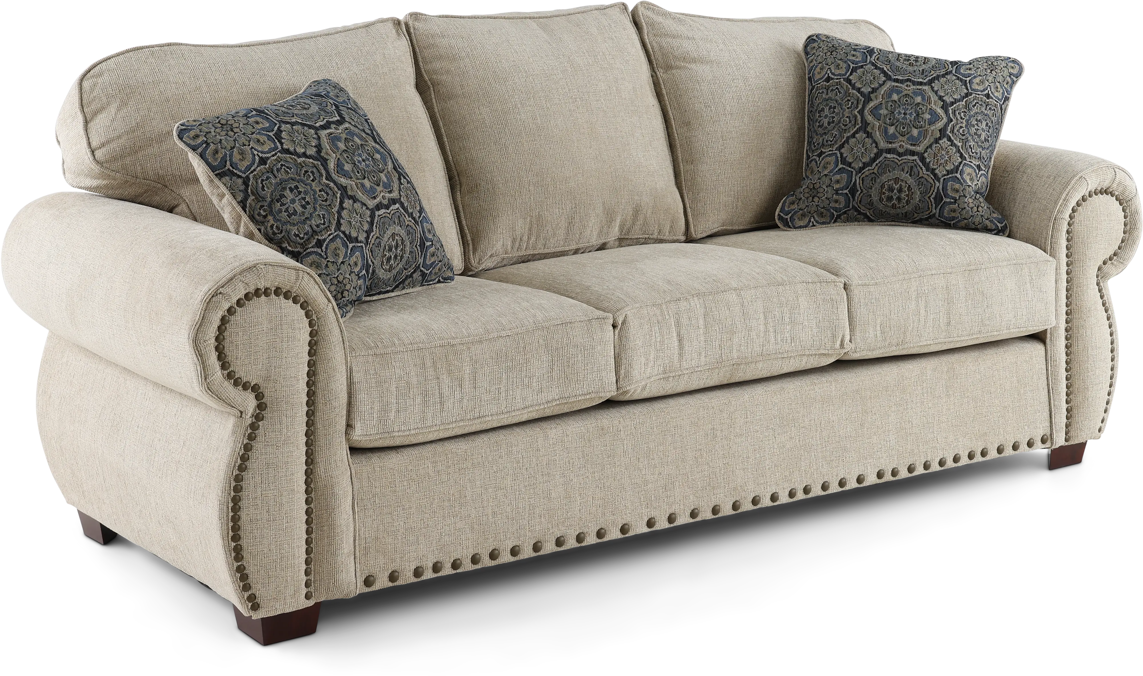 SOUSOF/DYSCAN Southport Canvas Tan Sofa-2