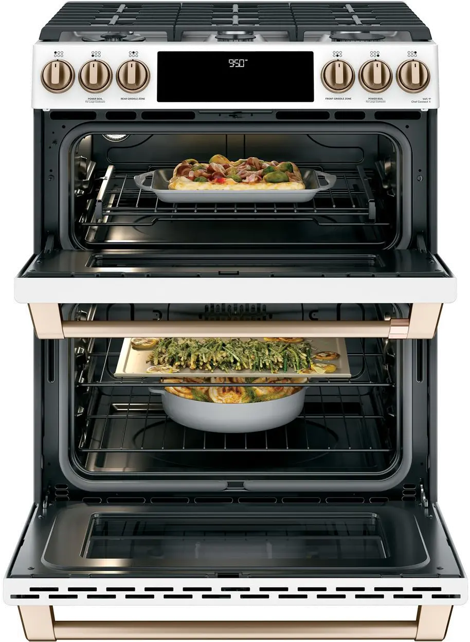 C2S950P4MW2 Cafe 7 cu ft Double Oven Dual Fuel Range - White-3