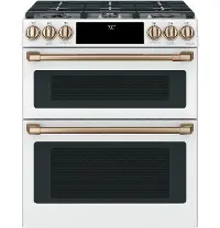 CGS750P4MW2 Cafe 7 Cu Ft Double Oven Gas Range - White