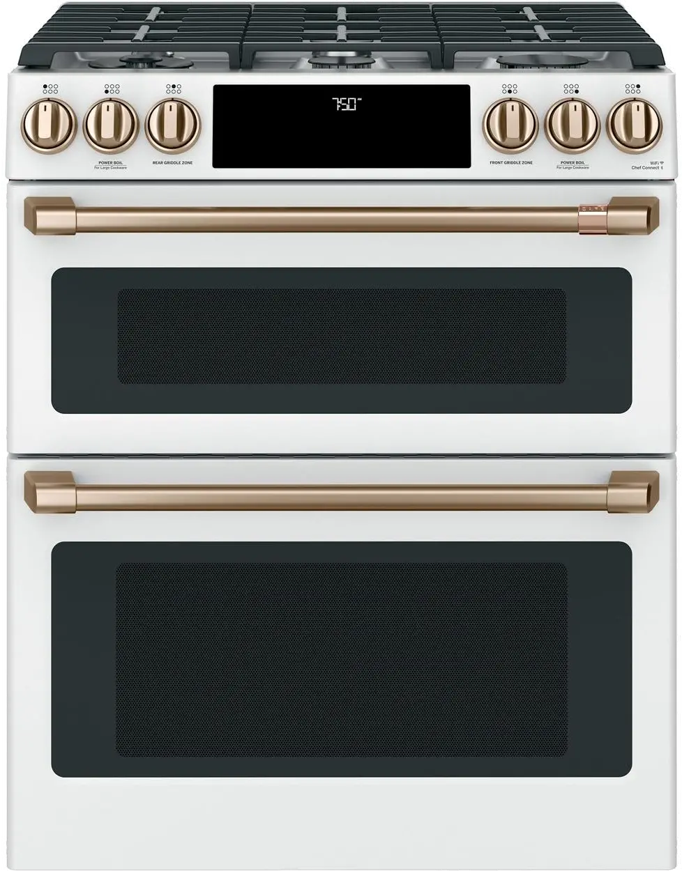 CGS750P4MW2 Cafe 7 cu ft Double Oven Gas Range - White-1