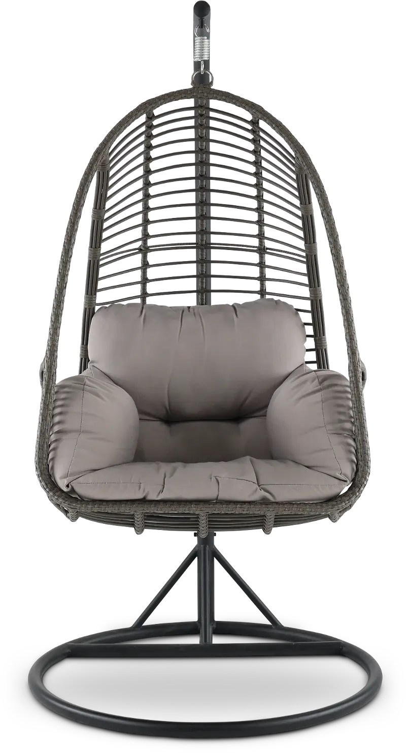 Metal Wicker Outdoor Hanging Chair with Cushion