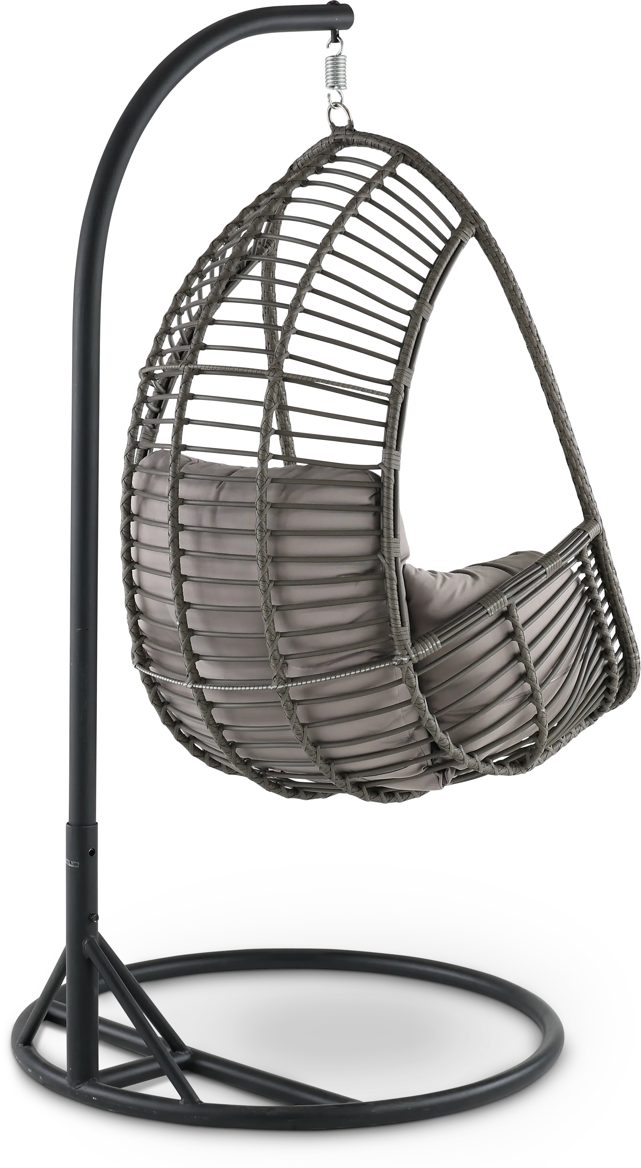 Metal Wicker Outdoor Hanging Chair with Cushion-8