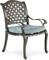Macan Gray and Blue Patio Dining Chair