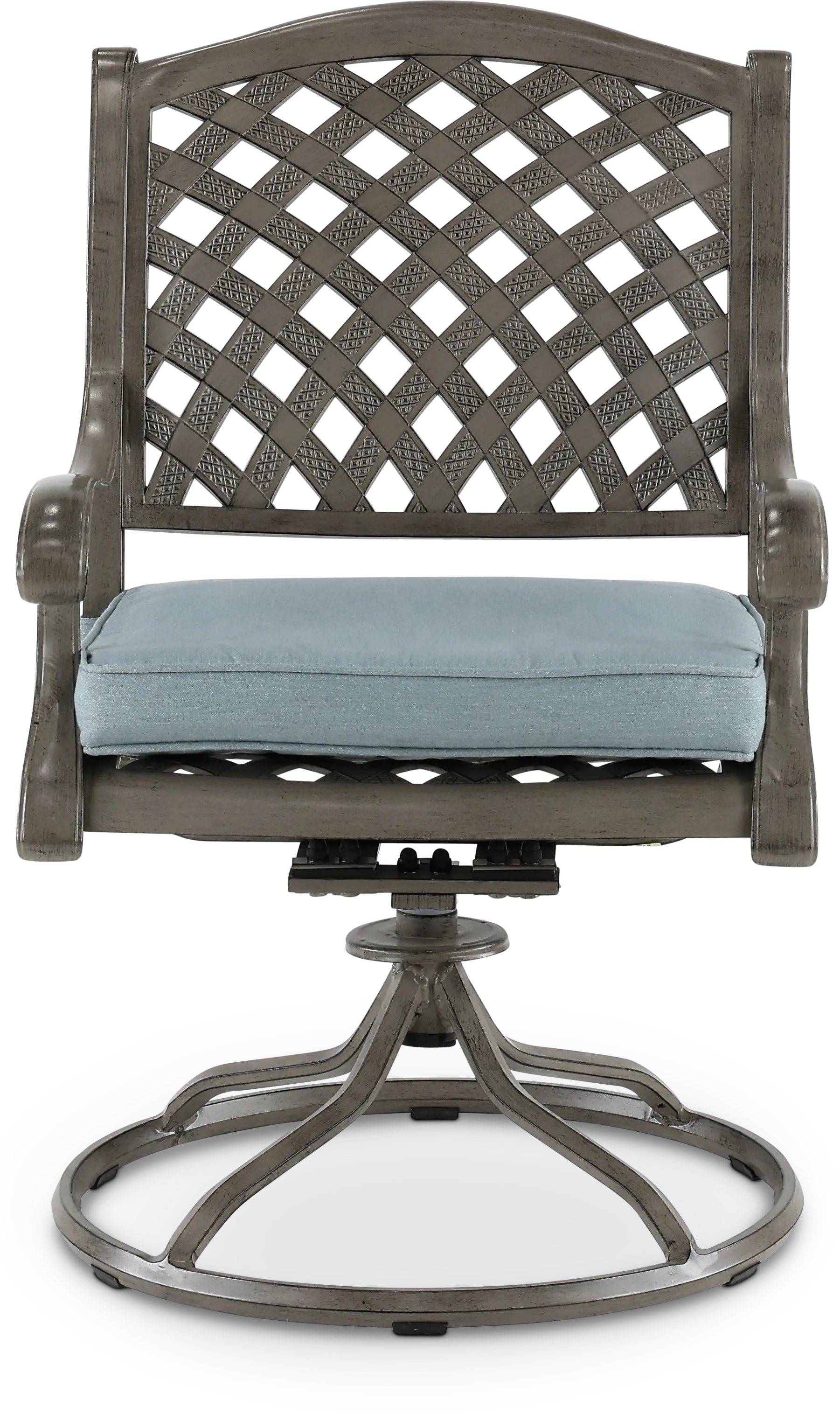 Macan Gray and Blue Swivel Rocking Patio Chair-1