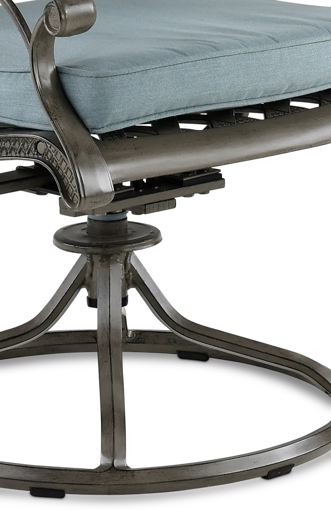 Macan Gray and Blue Swivel Rocking Patio Chair-7
