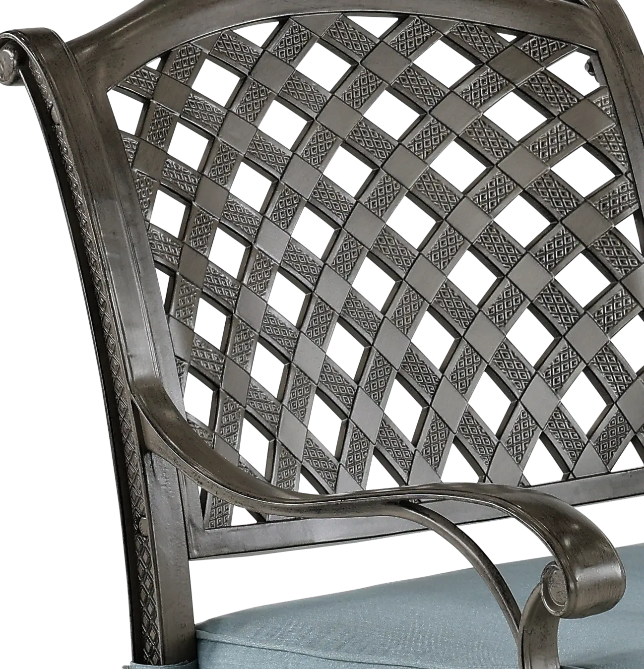 Macan Gray and Blue Swivel Rocking Patio Chair-8