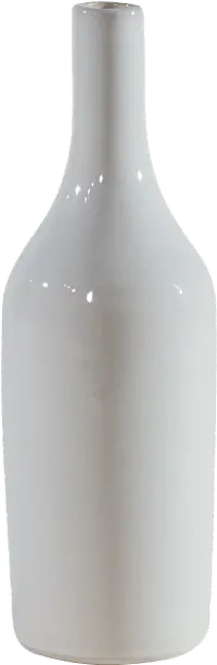 90995559B4 Magnolia Home Furniture 9 Inch Ivory Slim Ceramic Vase