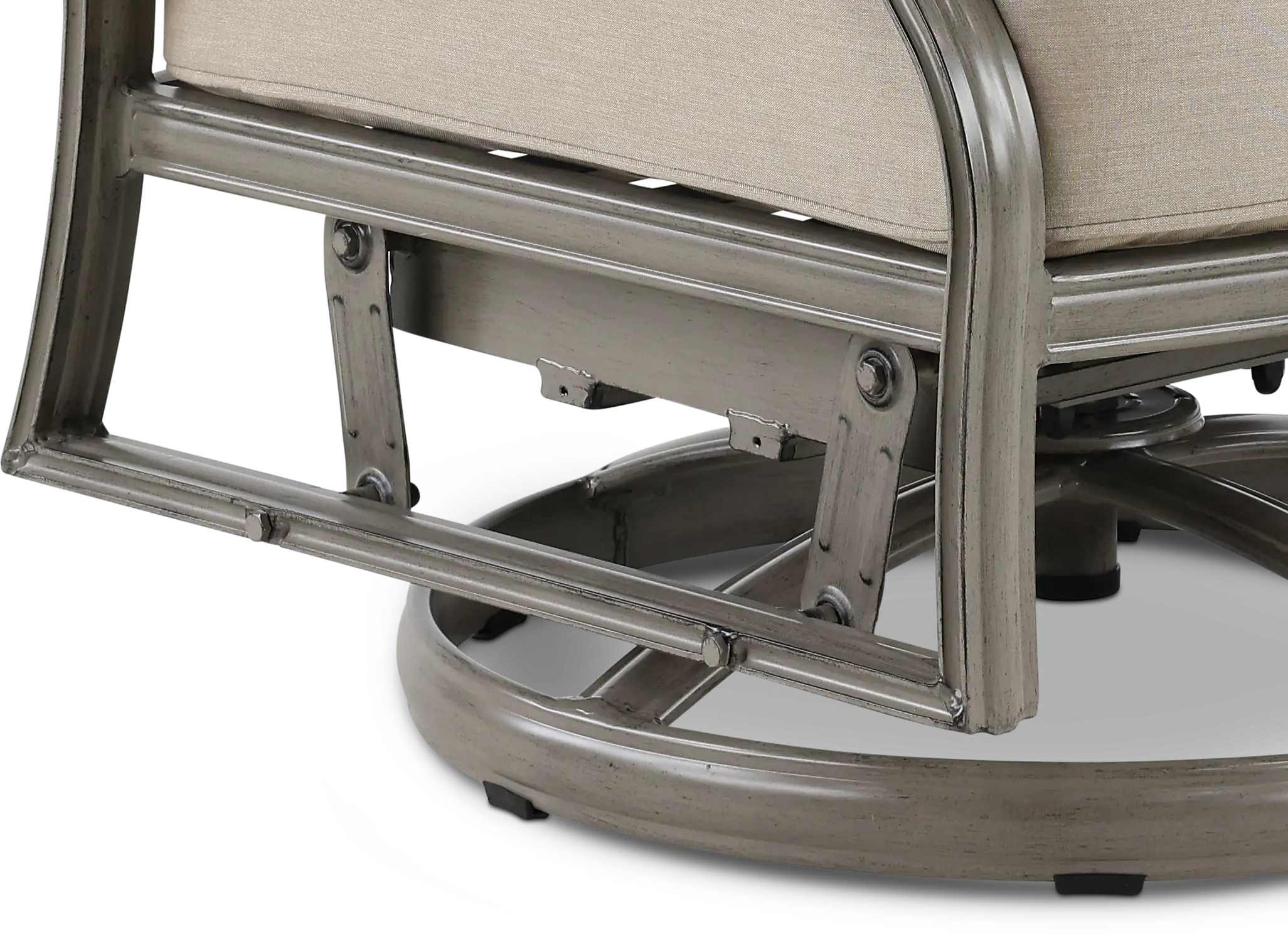Macan Gray and Off-White High Back Patio Dining Swivel Rocker-8