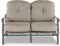 Macan Gray High Back Patio Motion Love Seat