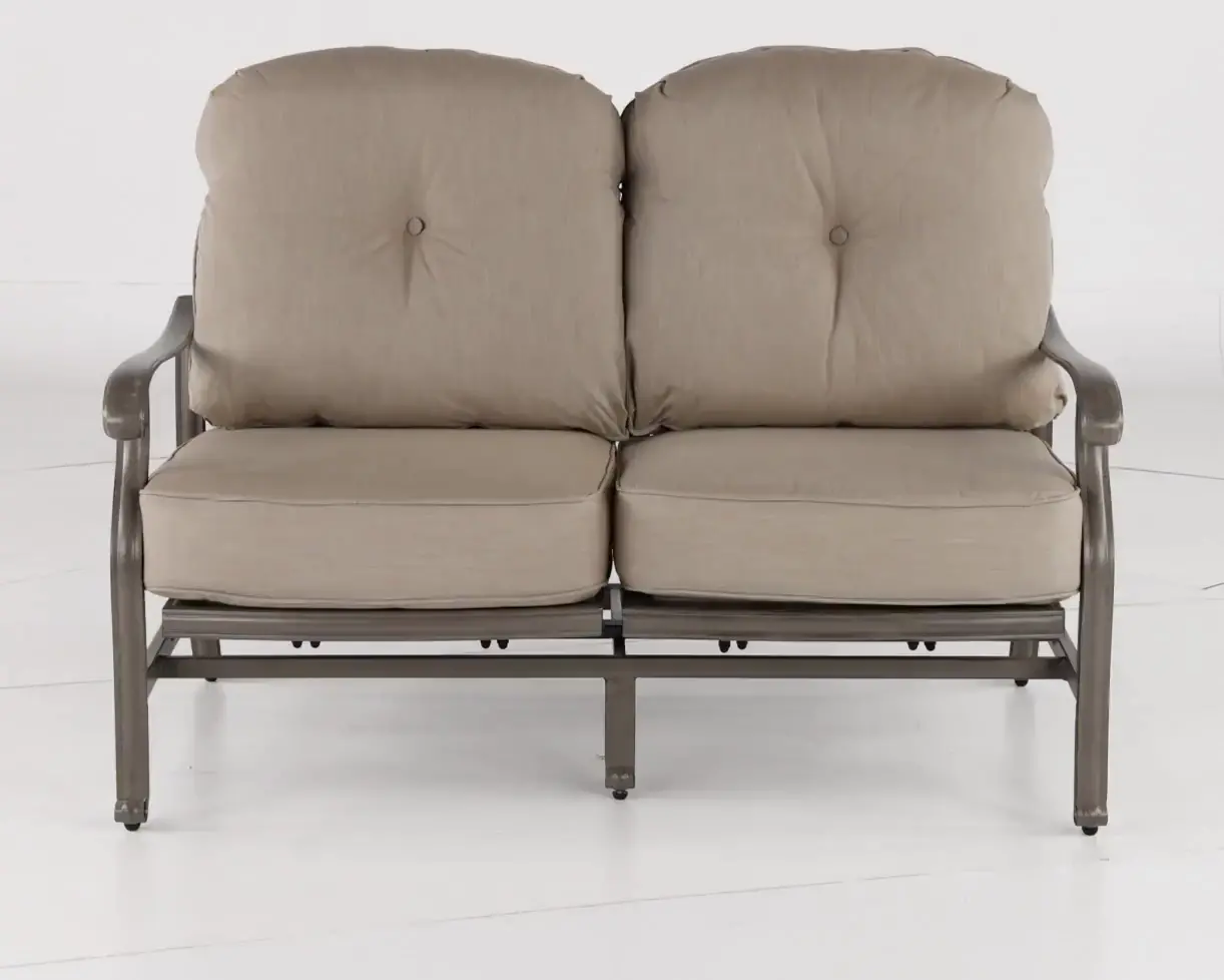 Macan Gray High Back Patio Motion Love Seat-5