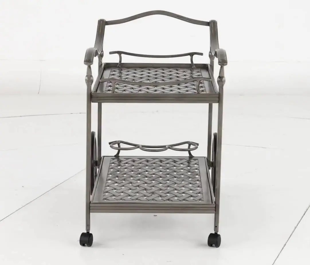 Macan Gray Patio Tea Cart-5