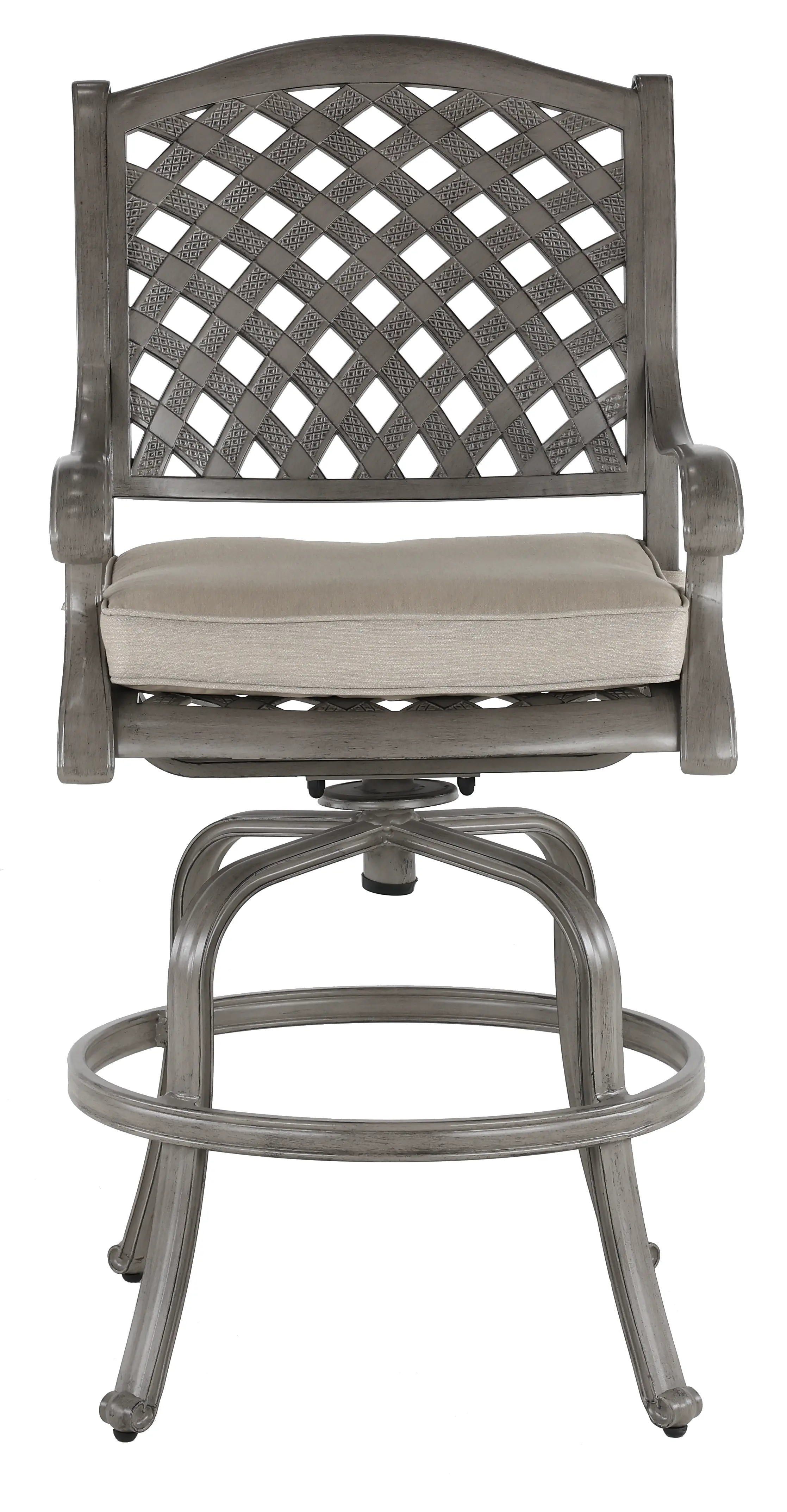Macan Gray Swivel Counter Height Patio Stool-7