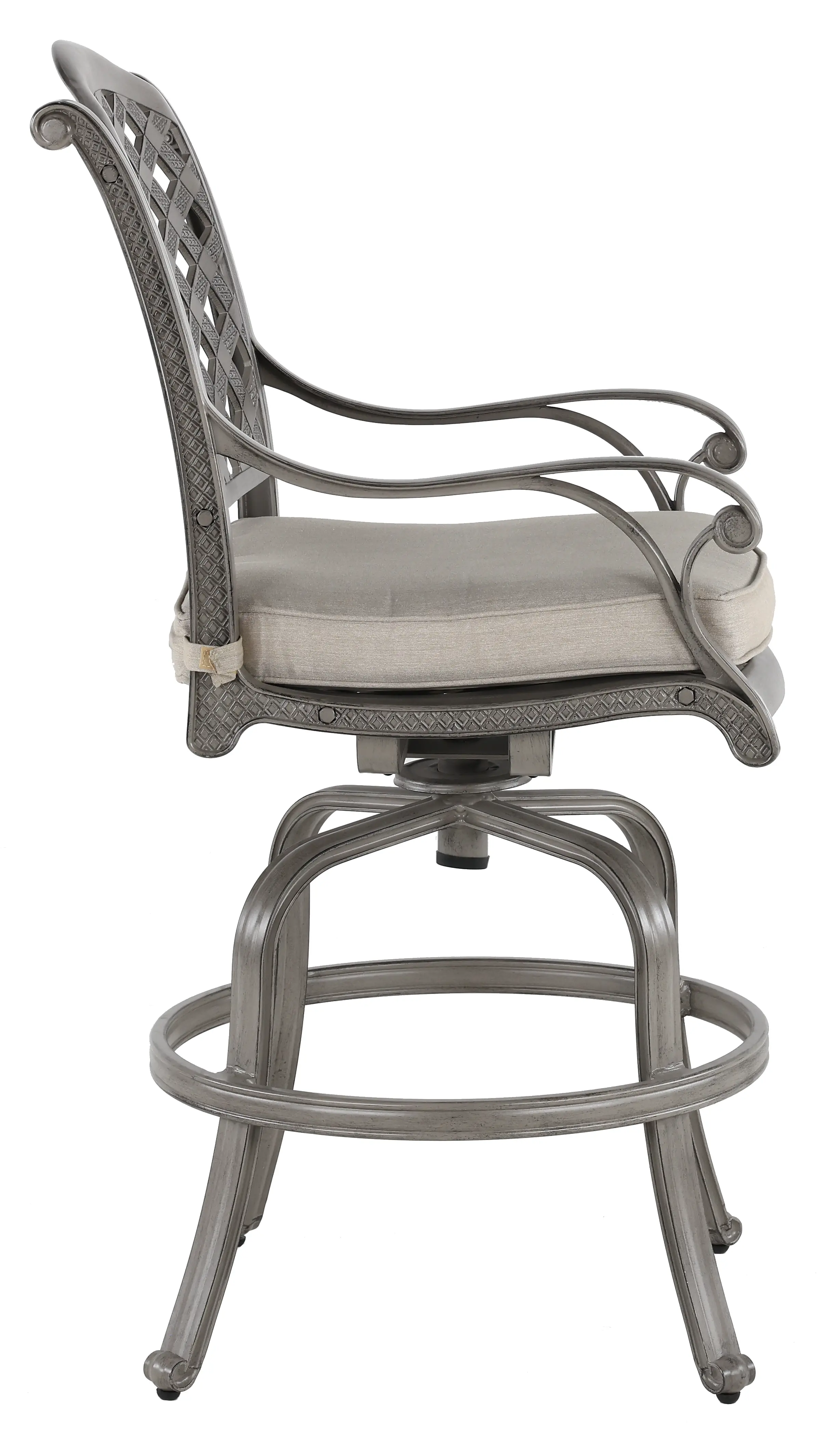 Macan Gray Swivel Counter Height Patio Stool-8