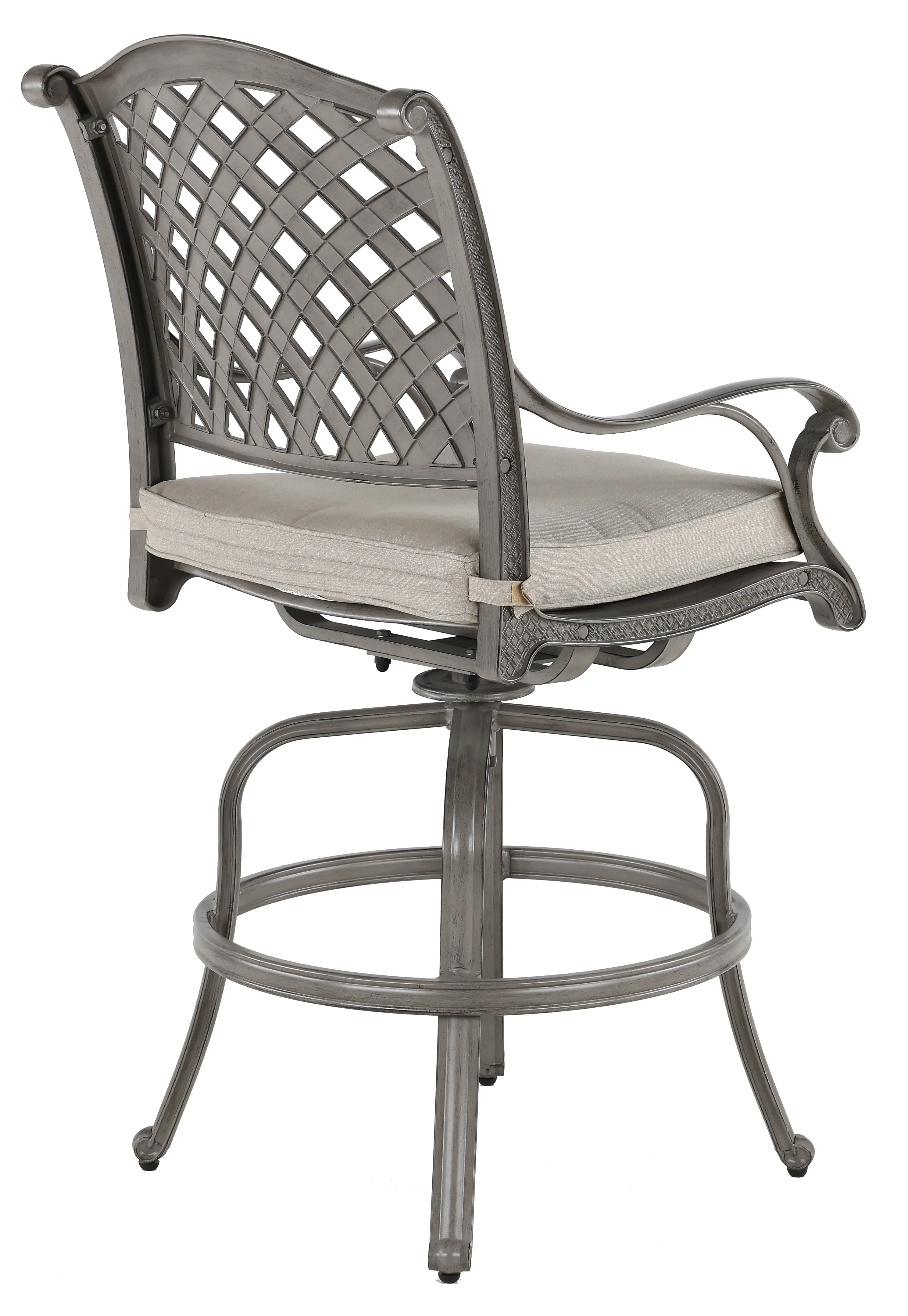Macan Gray Swivel Counter Height Patio Stool-9