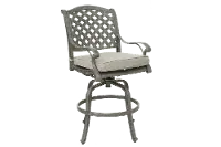Macan Gray Swivel Counter Height Patio Stool
