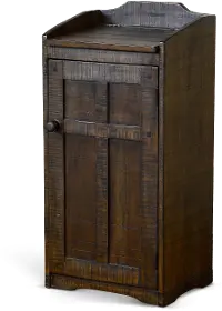 Drew Brown Tobacco Leaf Wooden Trash Bin