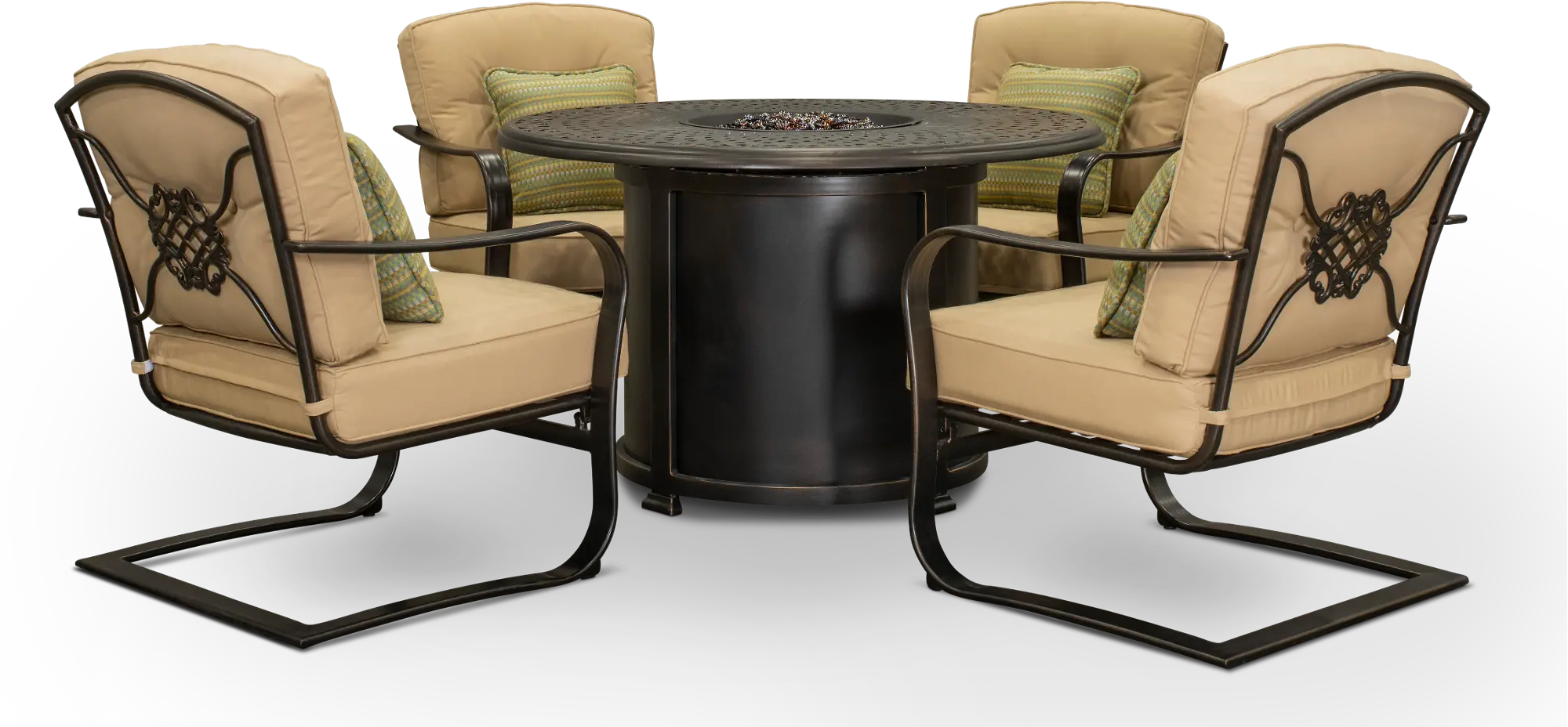 5PC:CHARLESTON/FIR Charleston Traditional 5 Piece Fire Pit Set-2