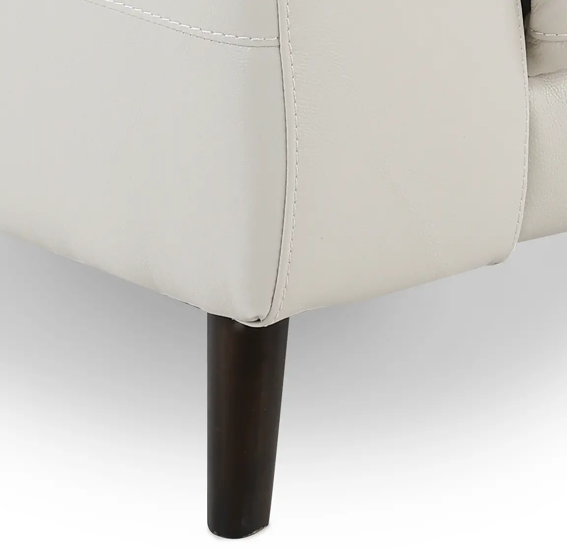 Venice White Leather-Match Power Reclining Sofa-1