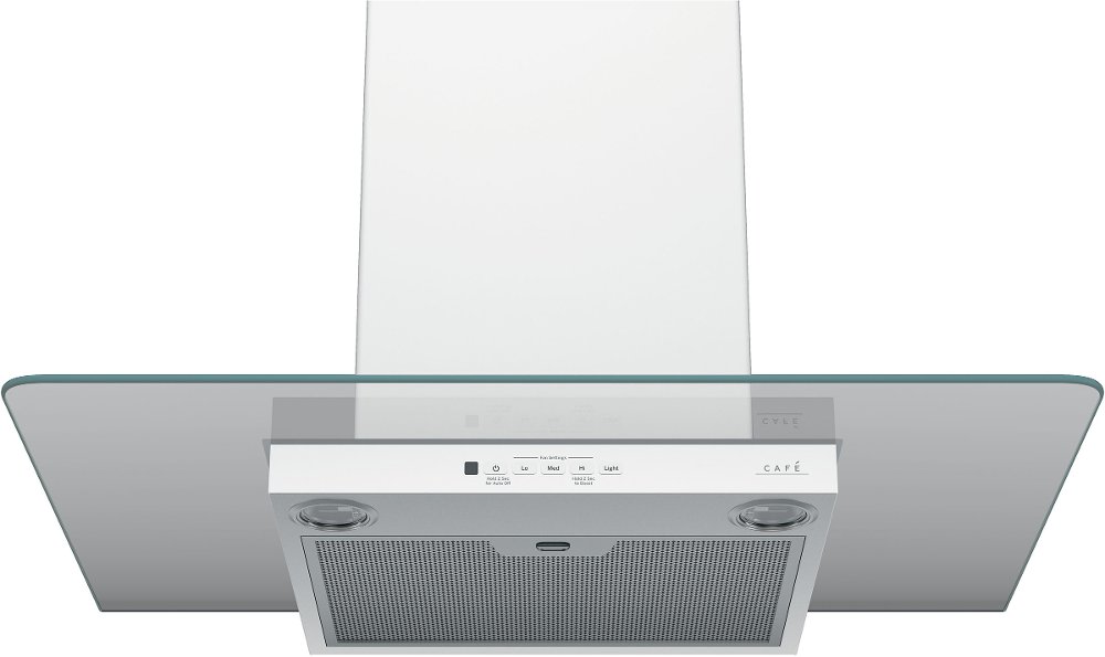 Cafe 30 Inch Chimney Hood - Matte White