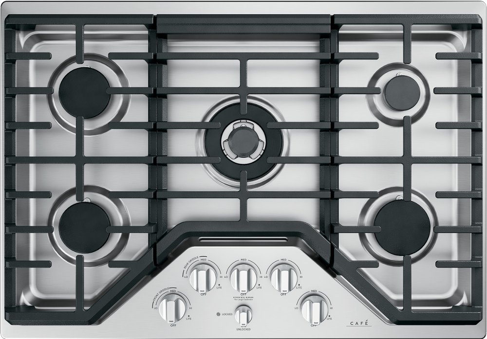 Cafe 30 Inch Gas Cooktop - Stainless Steel