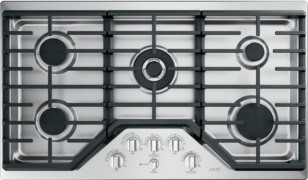 Cafe 36 Inch Gas Cooktop - Stainless Steel