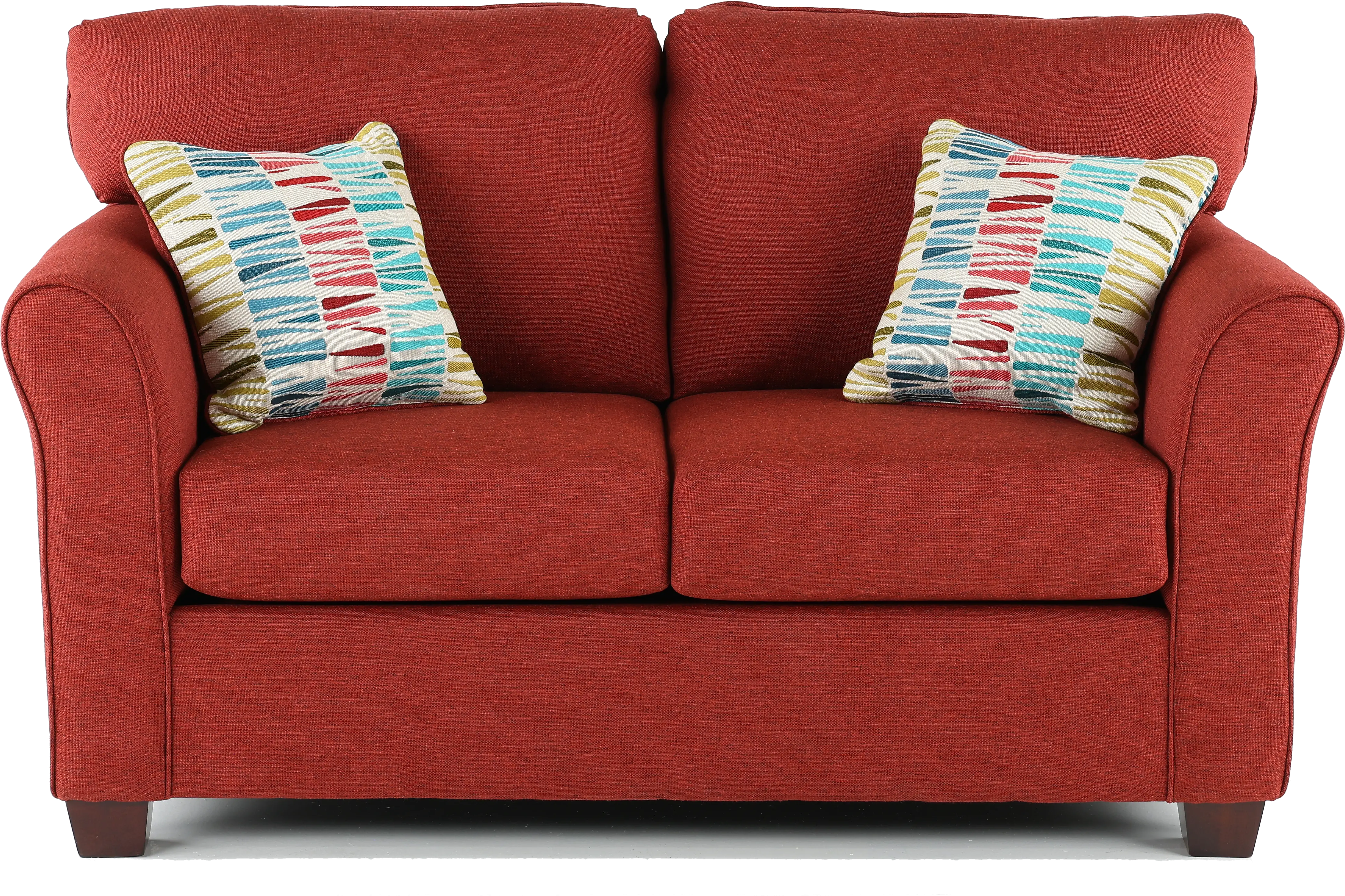 WALLOV Wall St. Red Loveseat-1