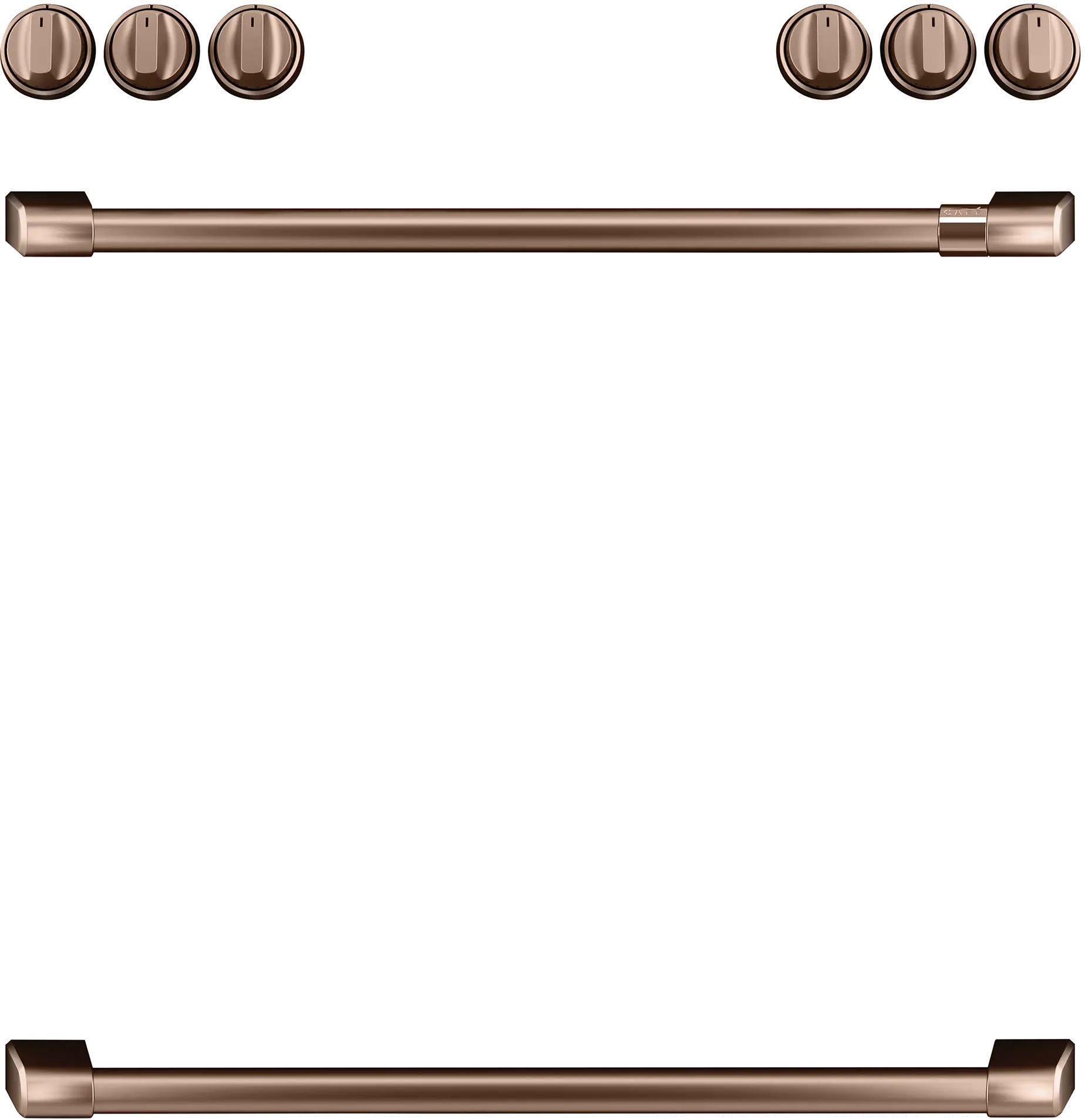 CXFCGHKPMCU Cafe Handle and Knob Set - Brushed Copper-3
