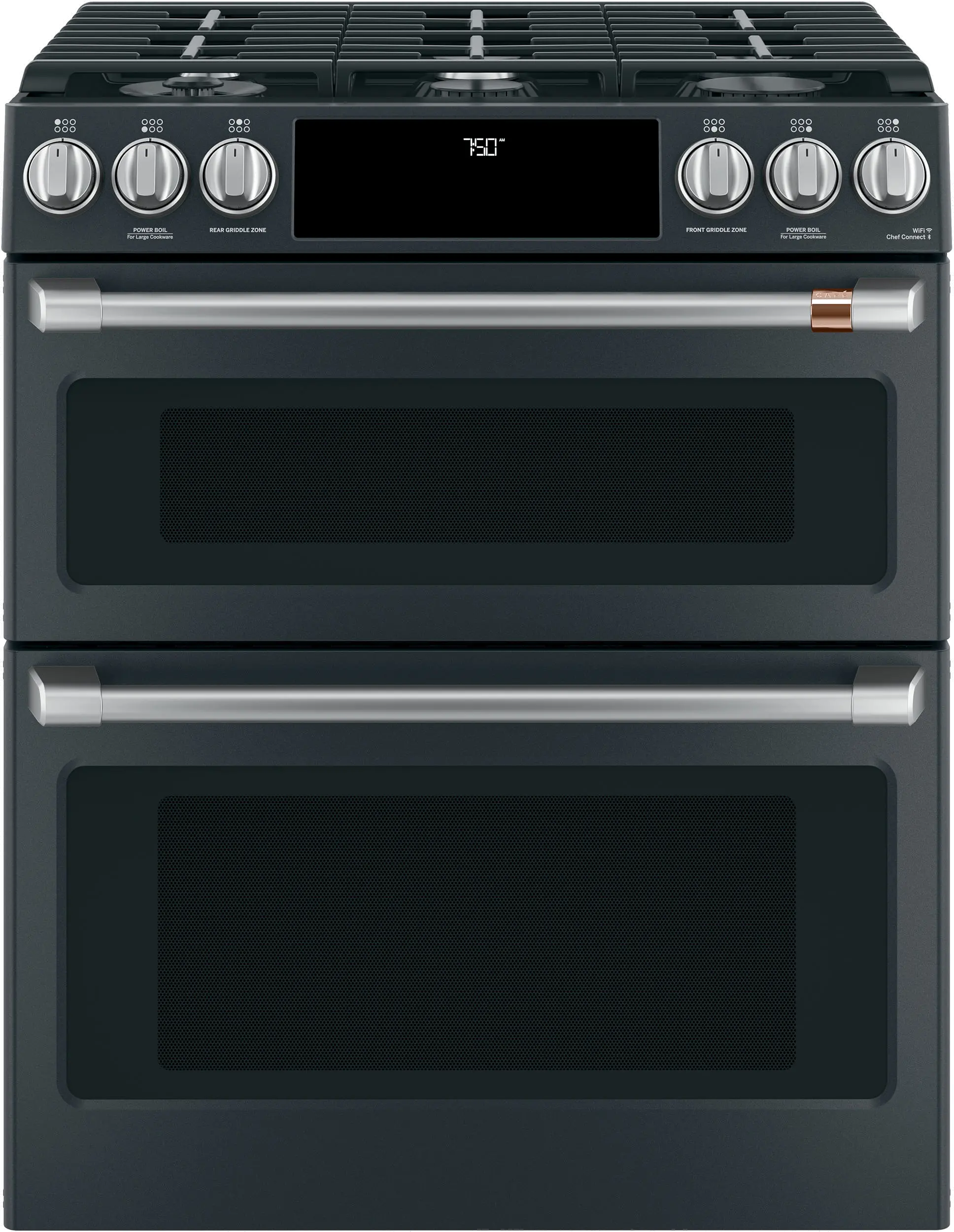 CXFCGHKPMSS Cafe Gas Range 2 Handle and 6 Knob Kit in Brushed Stainless Steel-3