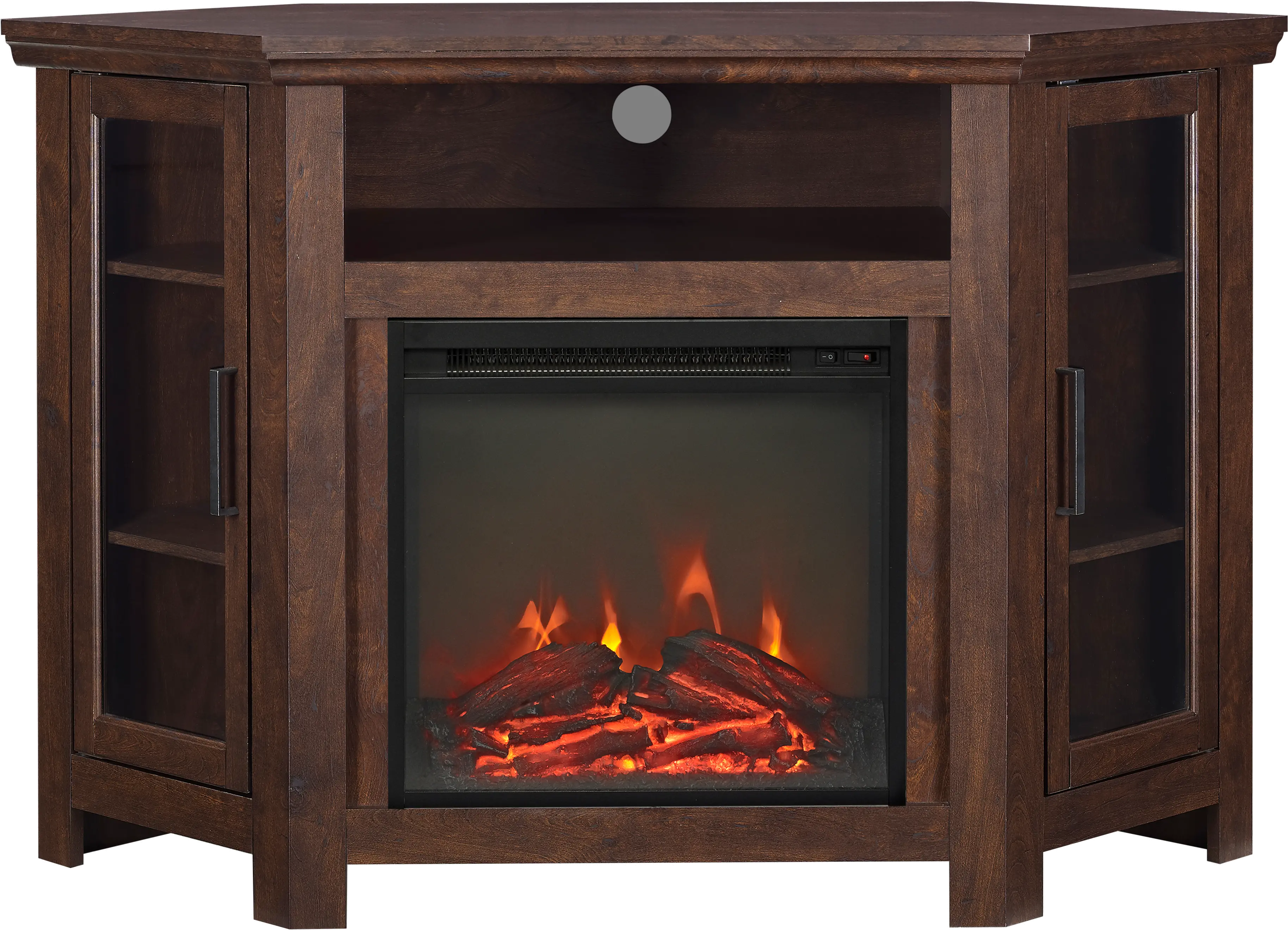 W48FPCRTB Corner 48 Inch Fireplace TV Stand - Walker Edison-1