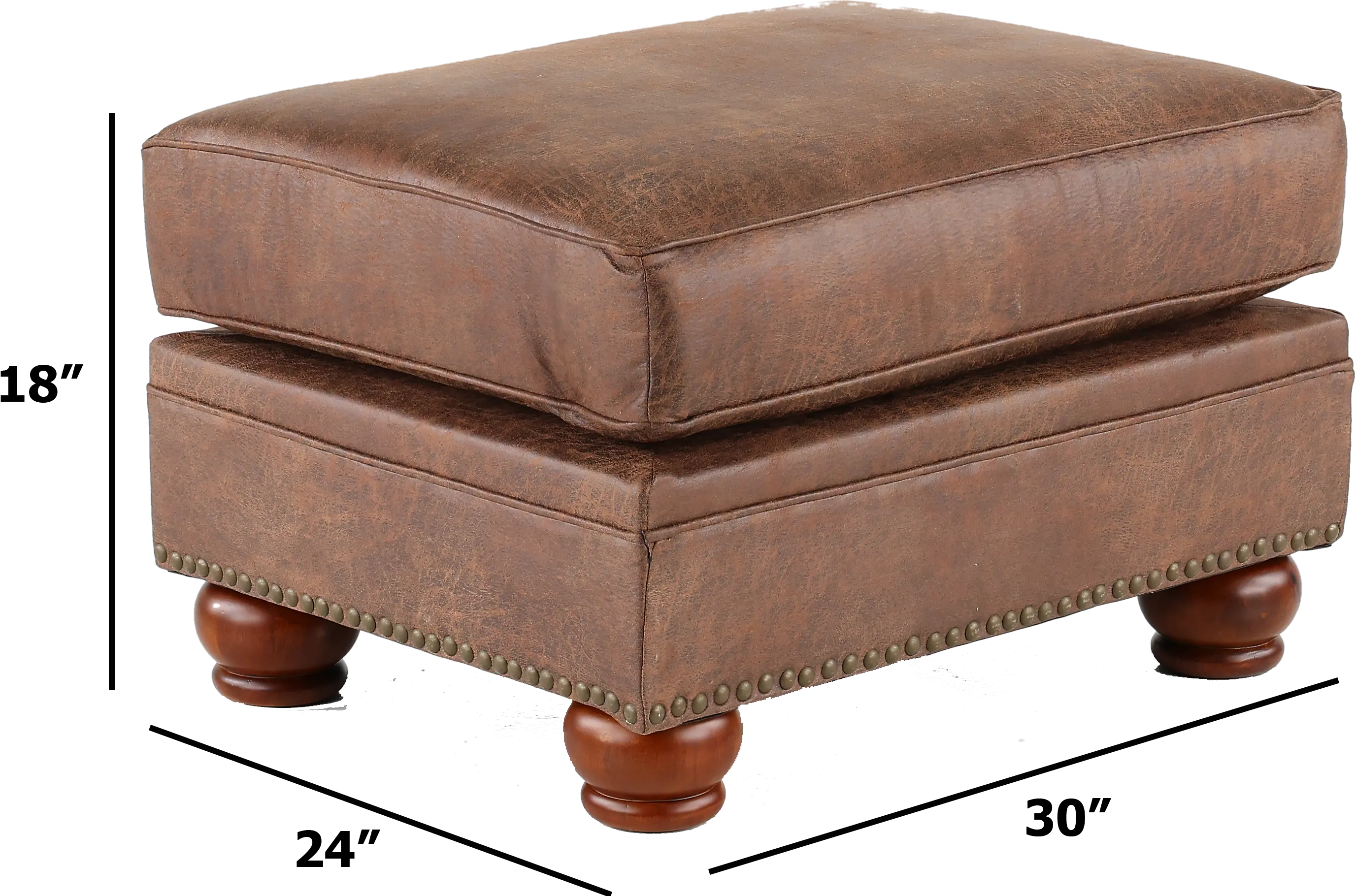 TAHOTT Tahoe Brown Ottoman-3