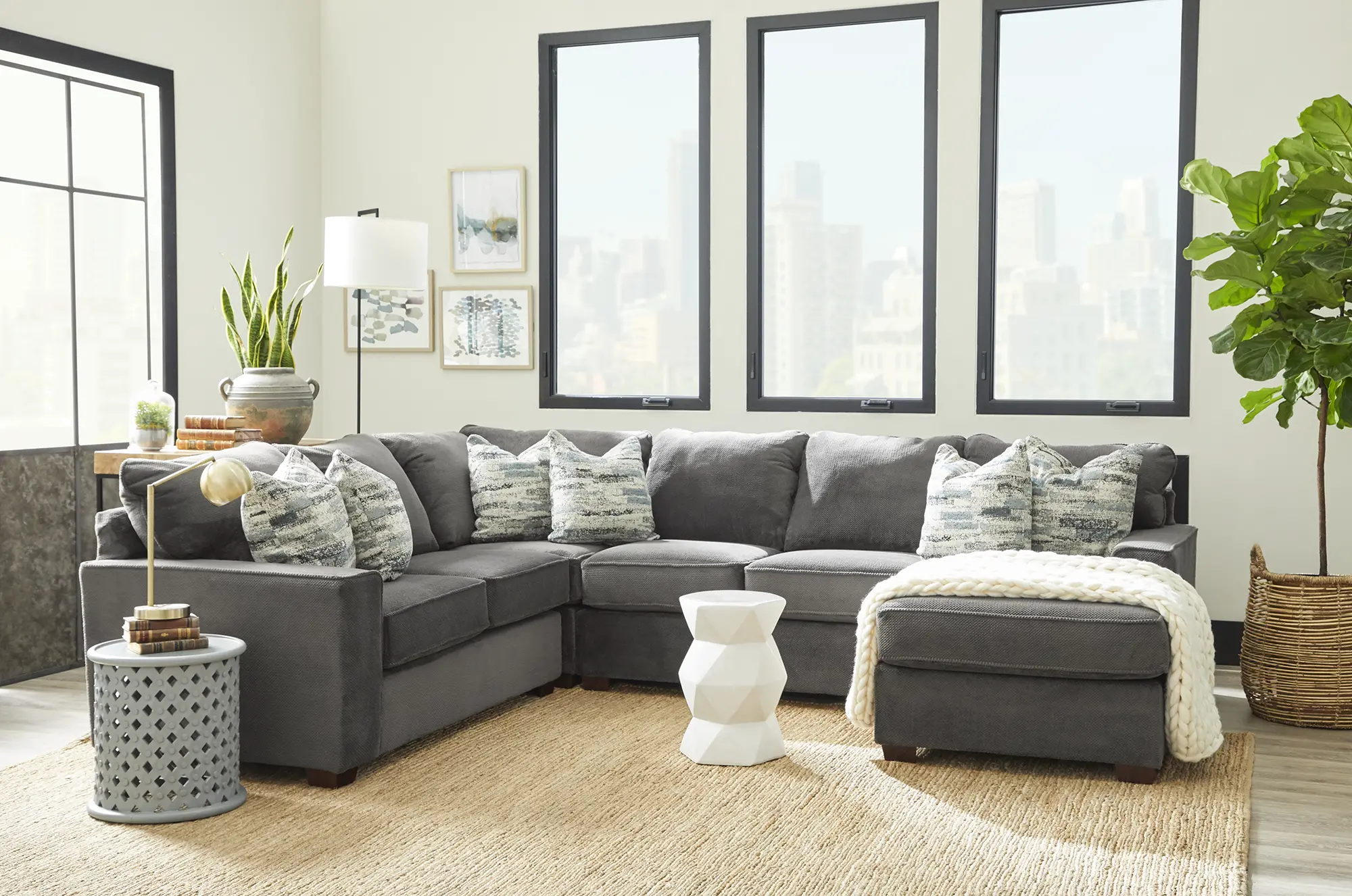 4PC/AUTUMN/STLG/OP3 Autumn Gray 4 Piece Sectional-2