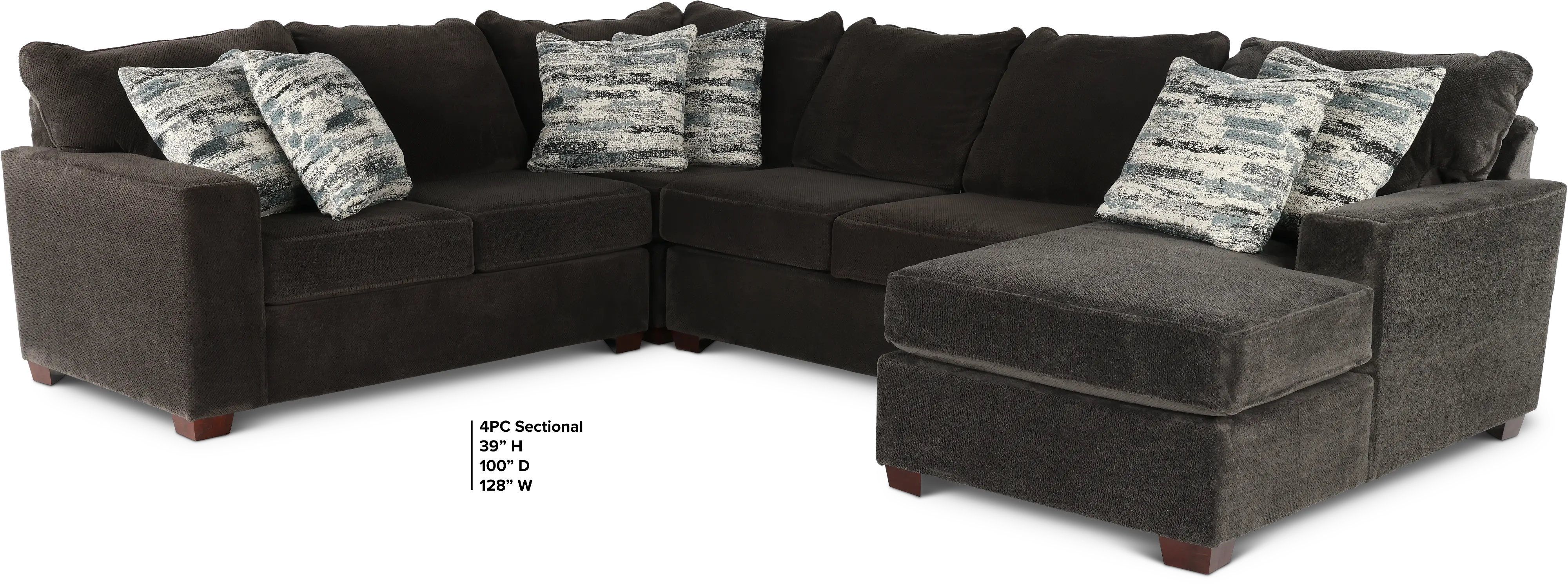 4PC/AUTUMN/STLG/OP3 Autumn Gray 4 Piece Sectional-3