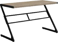 Taupe and Black Metal Writing Desk