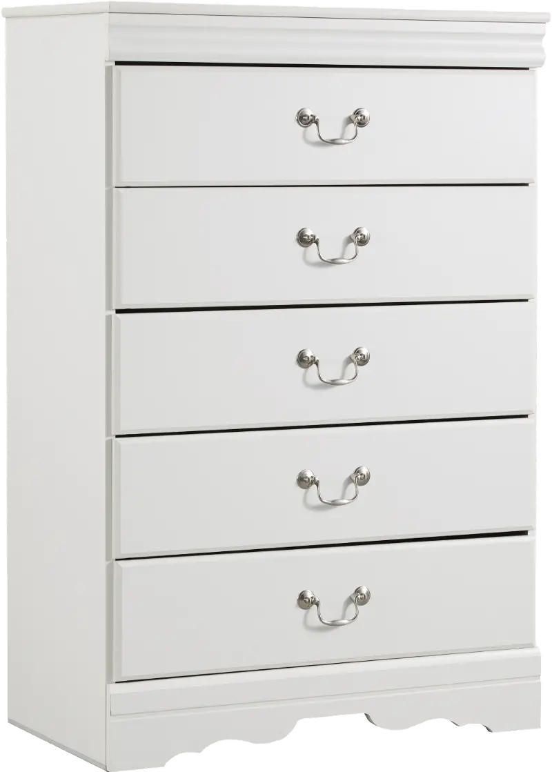 Anarasia White Chest of Drawers