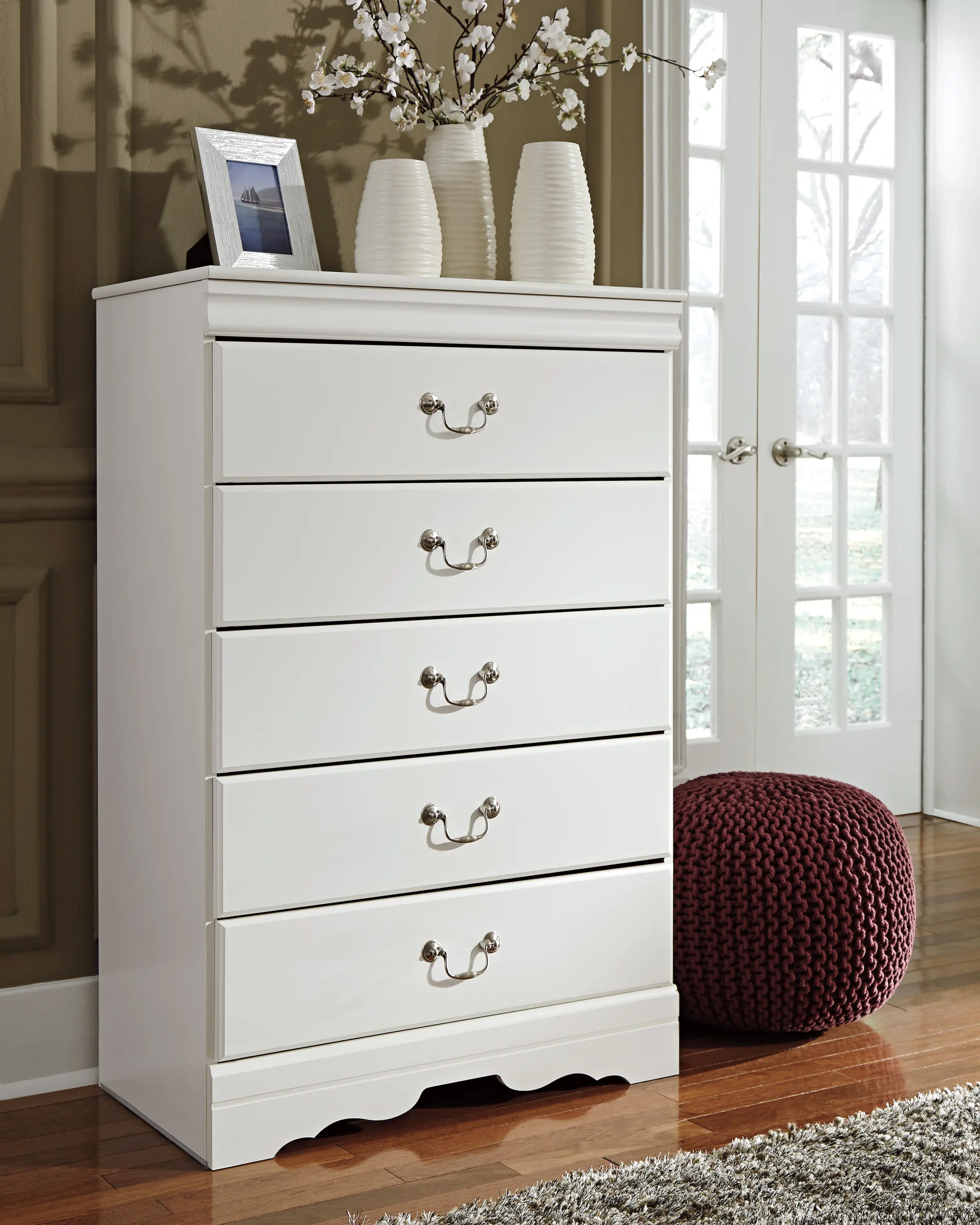 Anarasia White Chest of Drawers-2