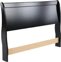 Huey Vineyard Black Twin Sleigh Headboard