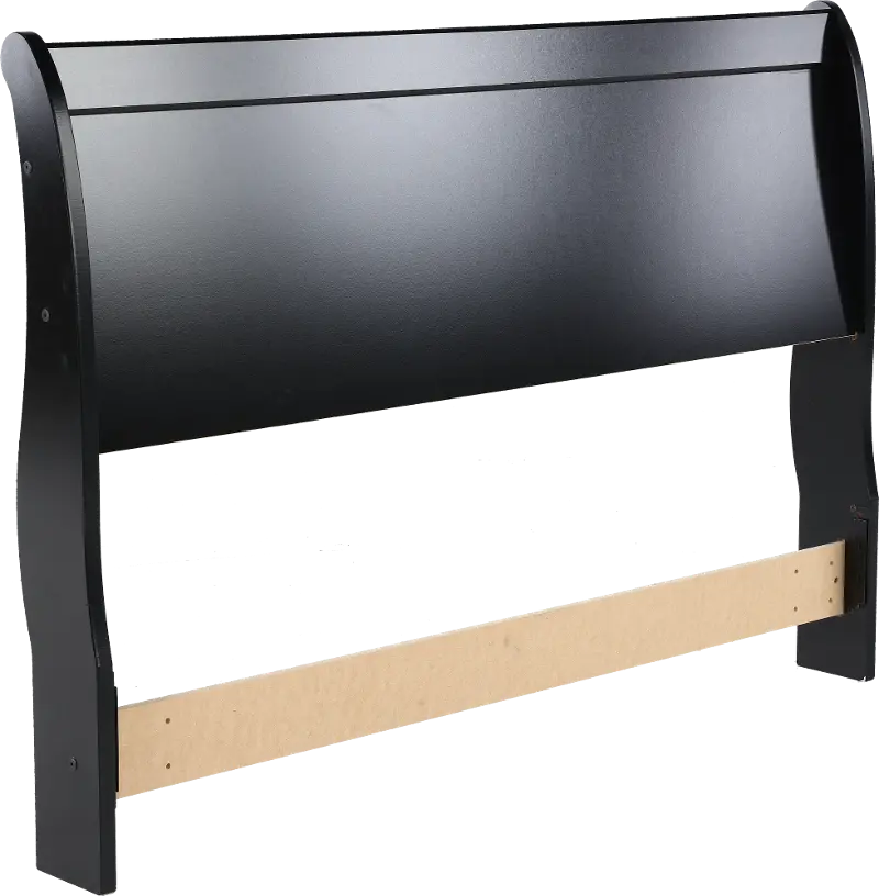 Huey Vineyard Black Twin Sleigh Headboard