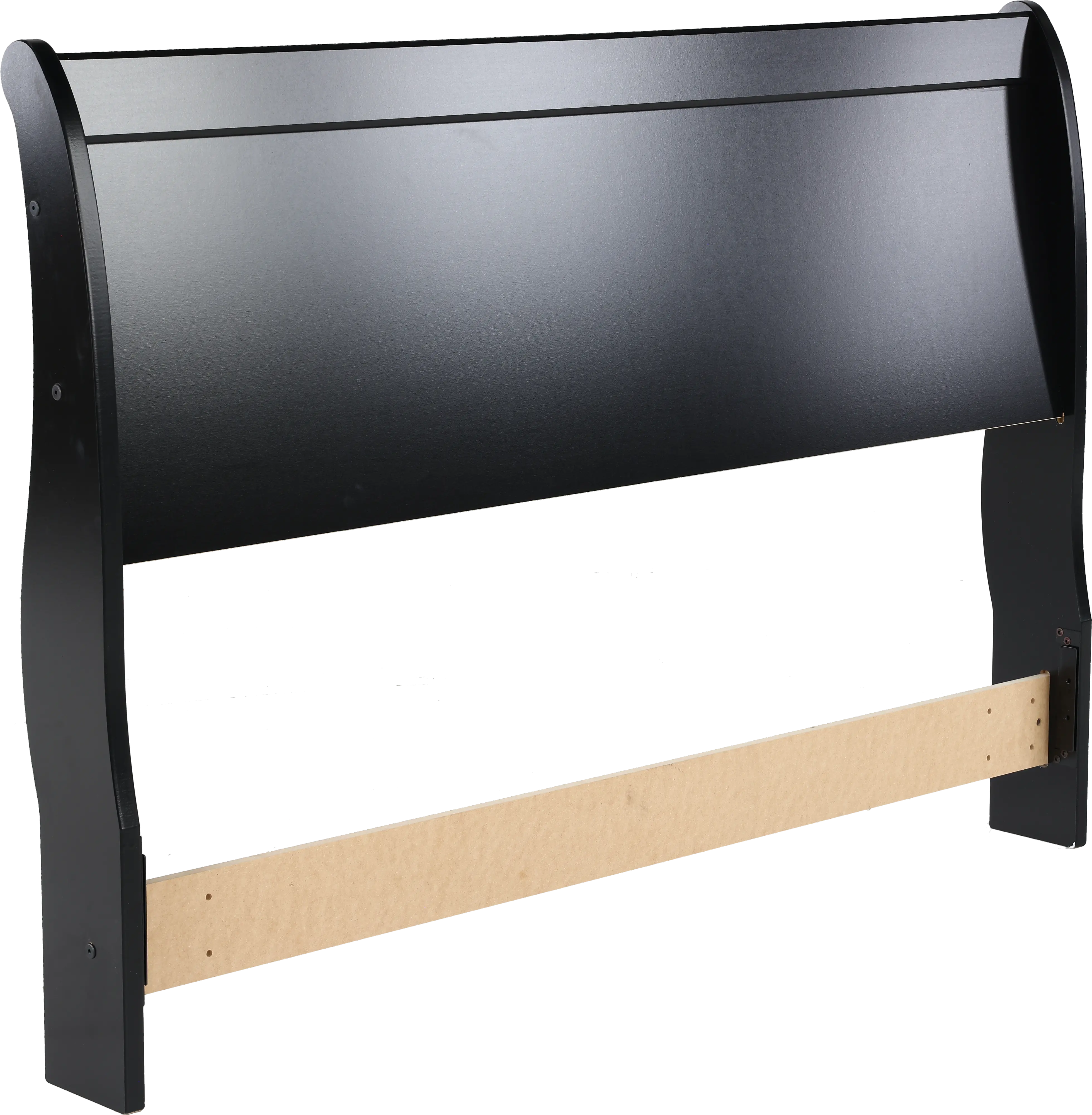 Huey Vineyard  Black Queen Sleigh Headboard-1