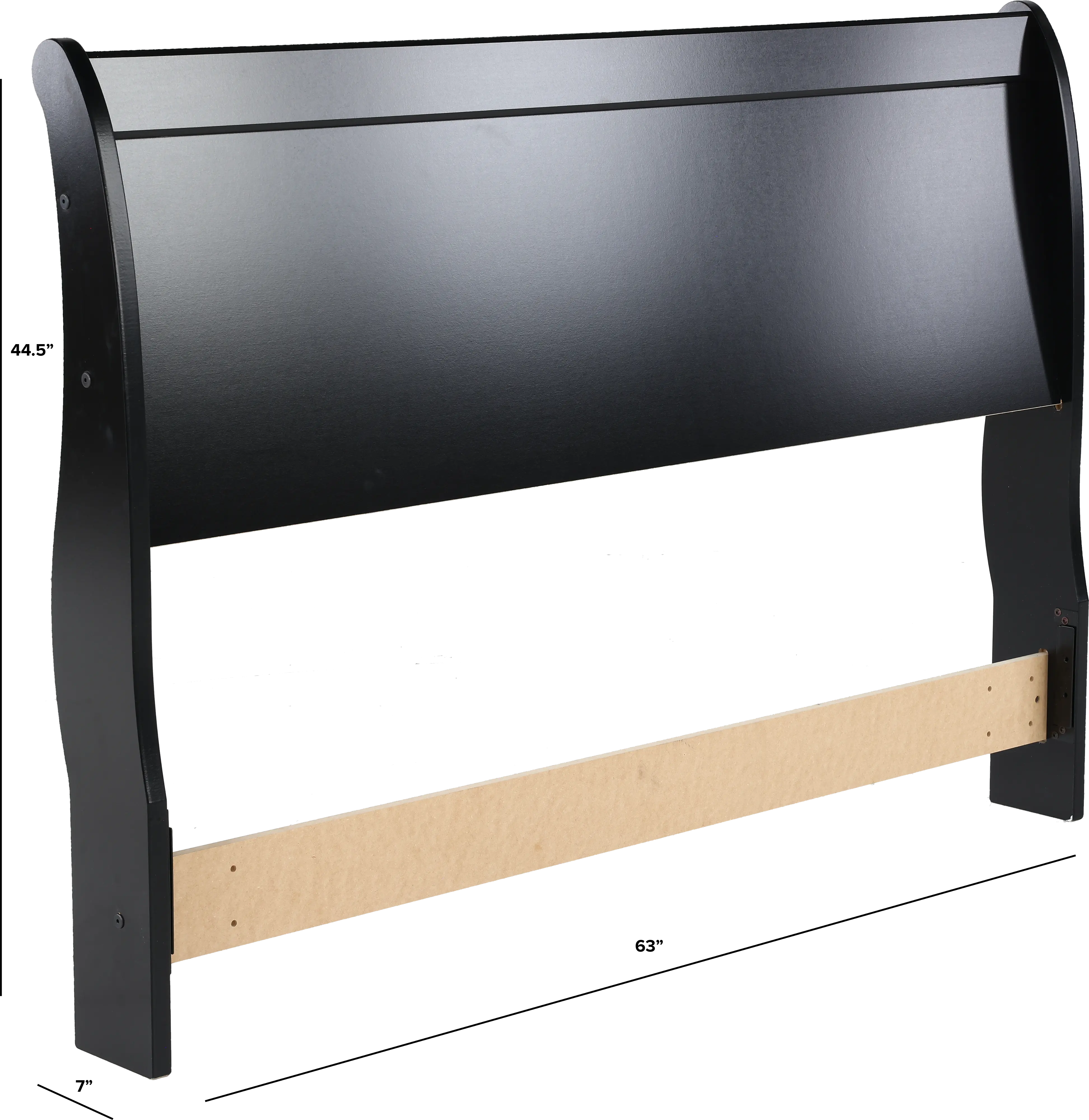 Huey Vineyard  Black Queen Sleigh Headboard-3