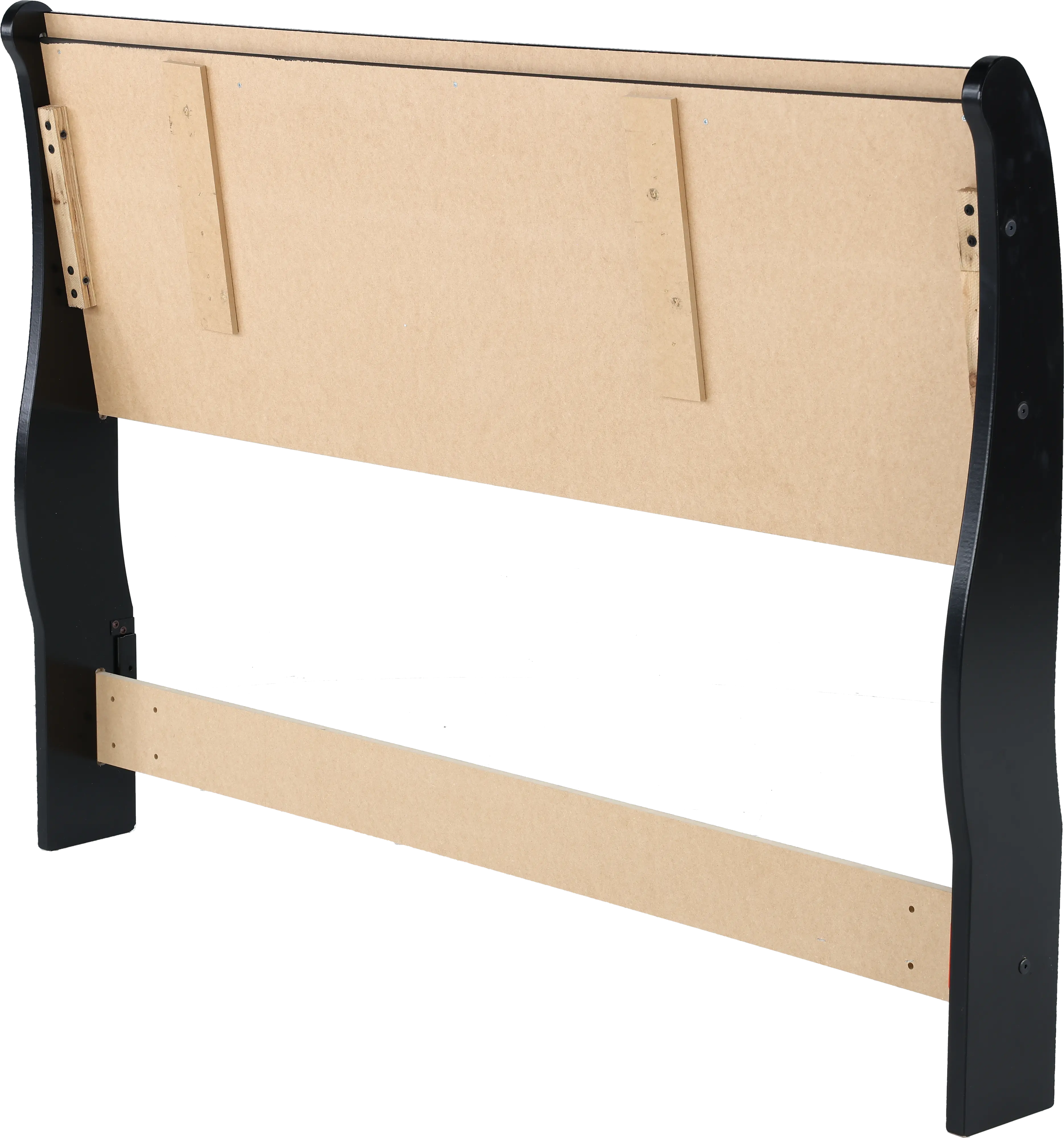 Huey Vineyard  Black Queen Sleigh Headboard-5