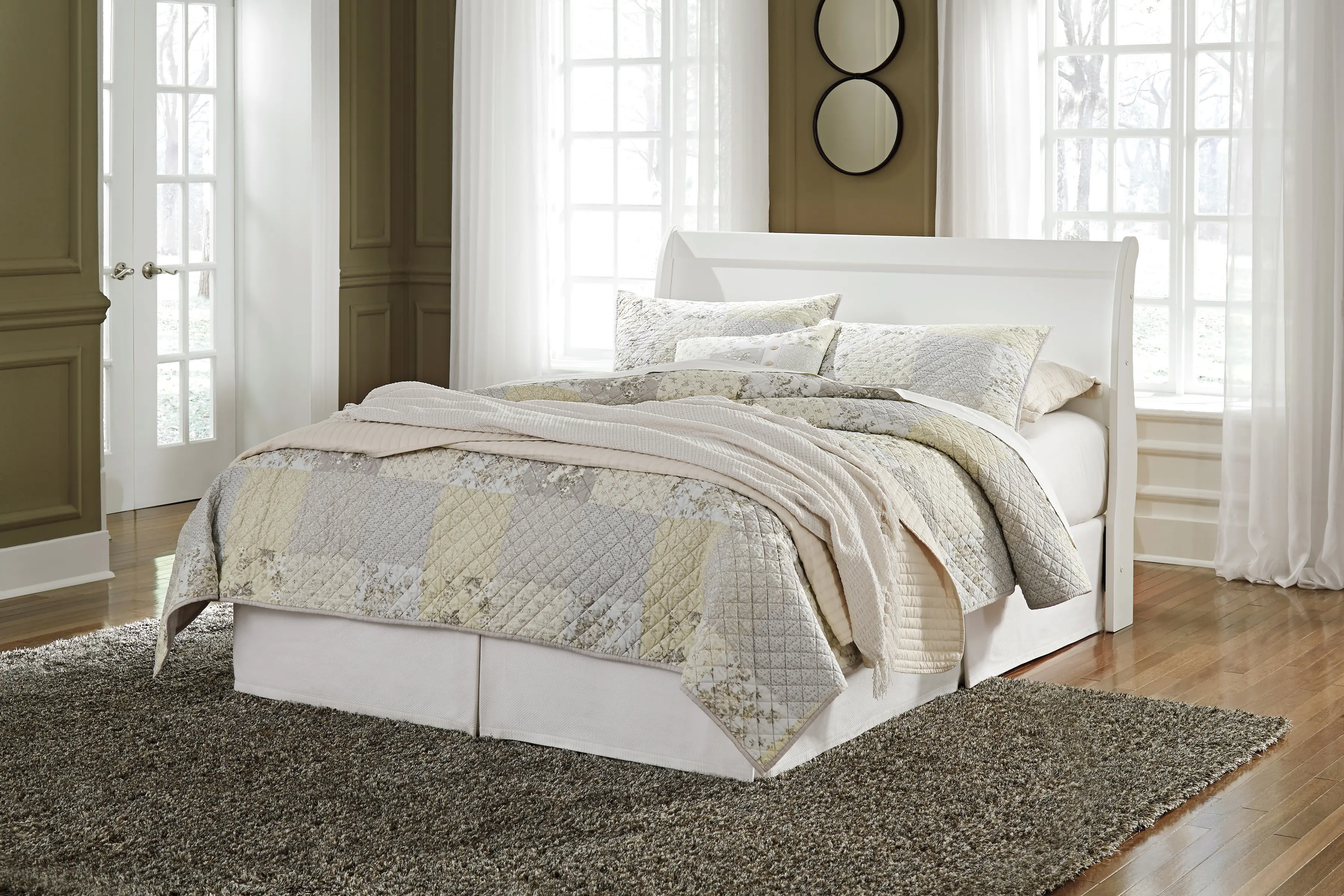 Anarasia White Queen Sleigh Headboard-1