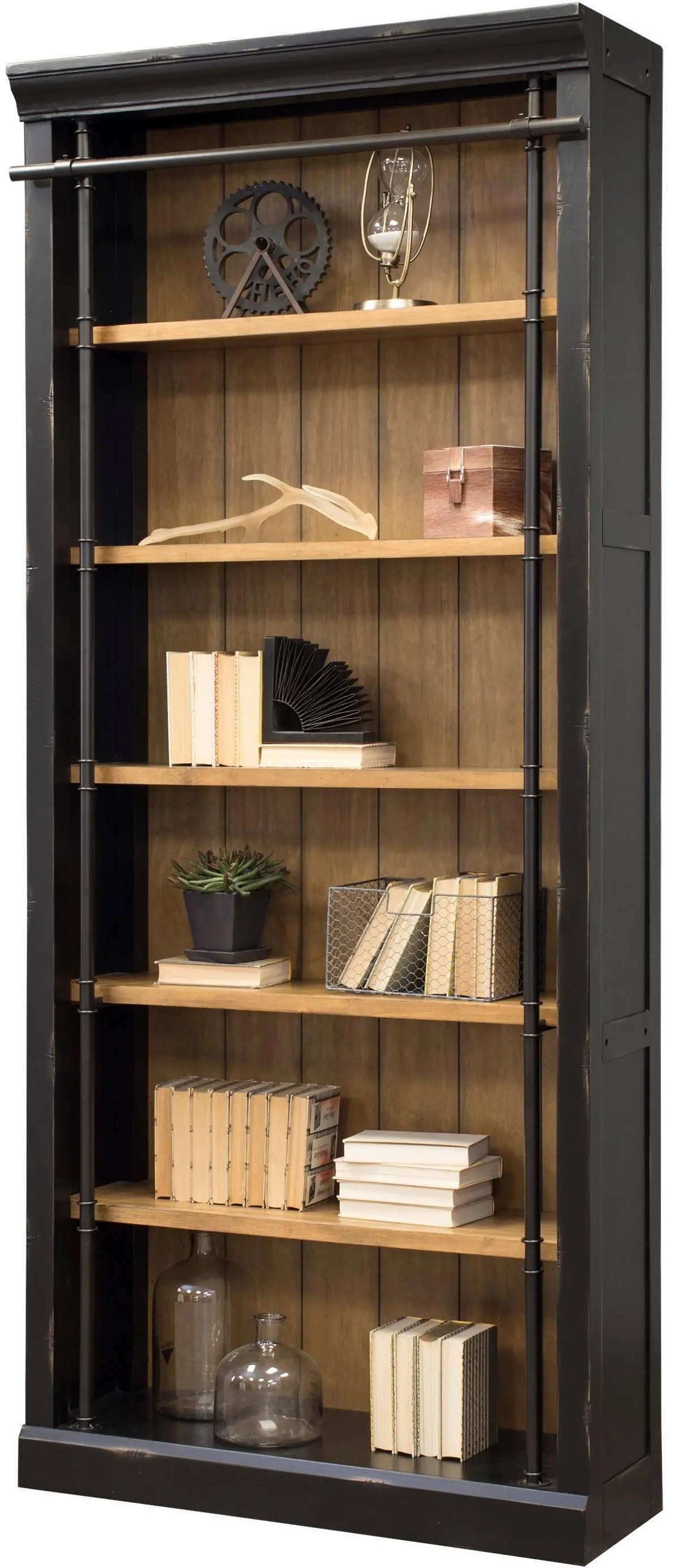 Toulouse Black and Brown Bookcase-2