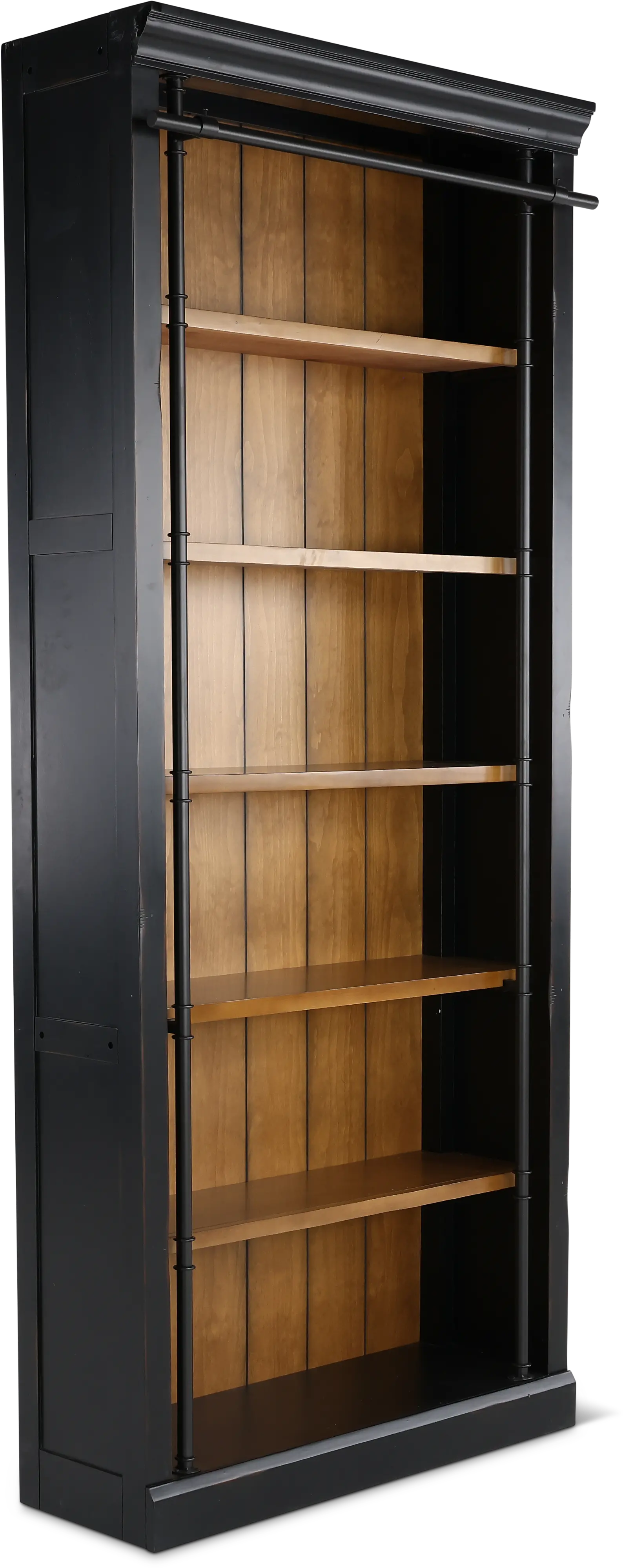 Toulouse Black and Brown Bookcase-4